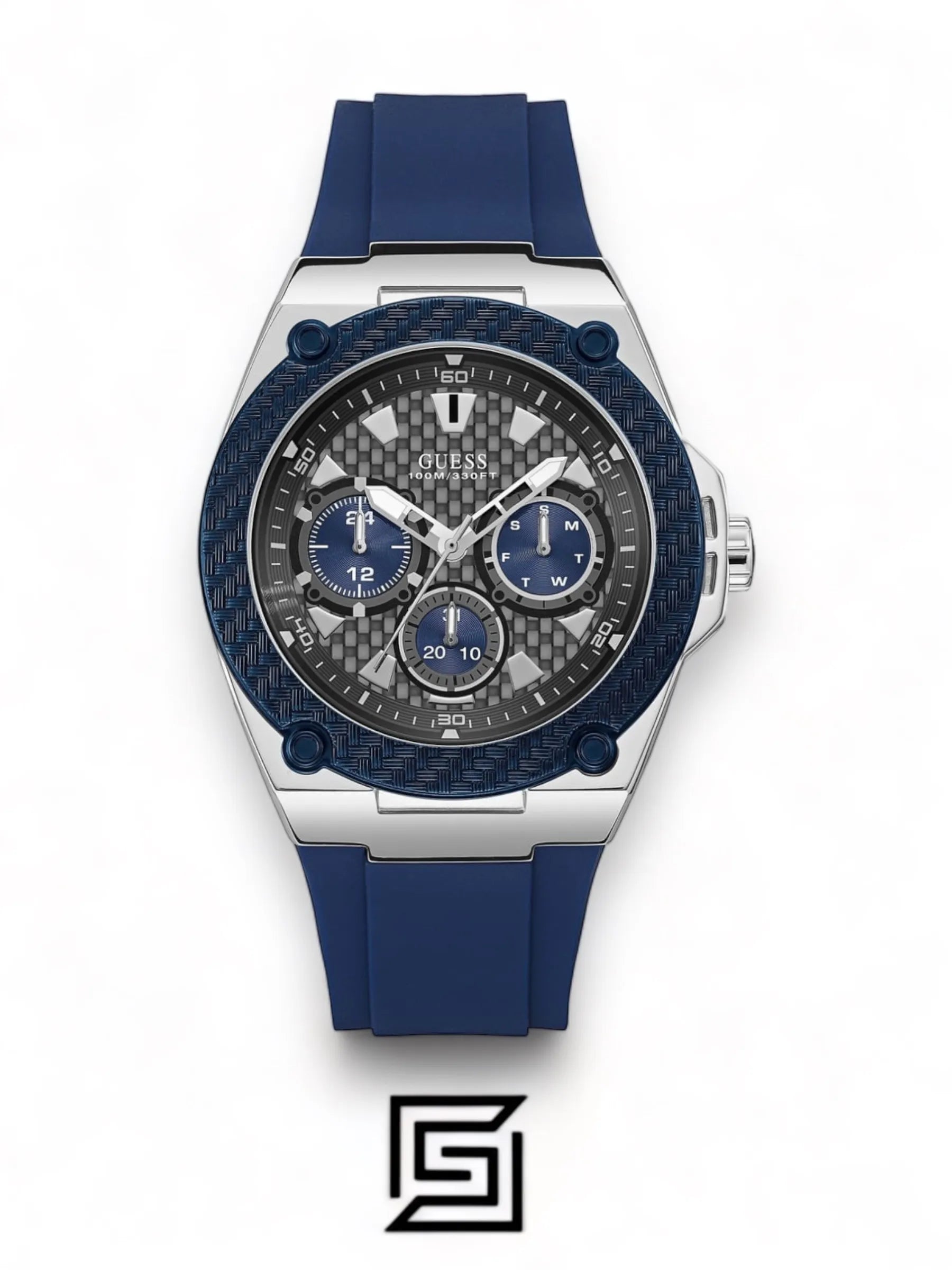 ساعات GUESS Legacy Analog Grey Dial ساعة رجالية - W1049G1