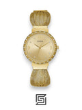 Guess original-watches chiffon-gold-dial-stainless-steel-ladies-watch-w1083l2