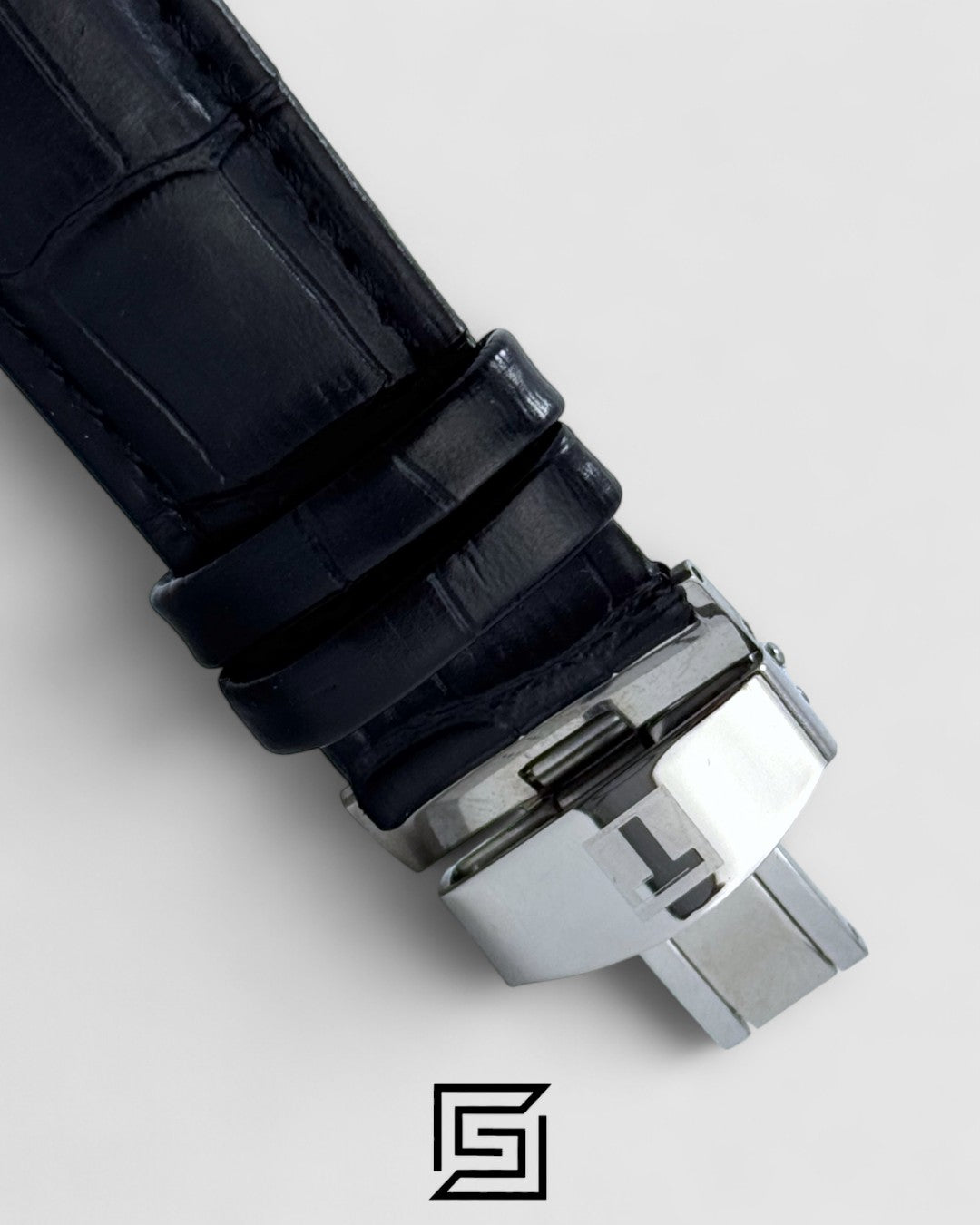 Tissot Couturier Chronograph - Black Dial - Black Leather Strap - Japanese Quartz