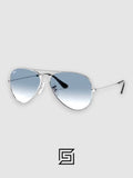 Ray Ban RB3025 AVIATOR LARGE 58 Sunglasses Unisex - silver-2