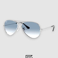 نظارة شمسية راي بان RB3044 AVIATOR SMALL 52 للجنسين - فضي_أزرق