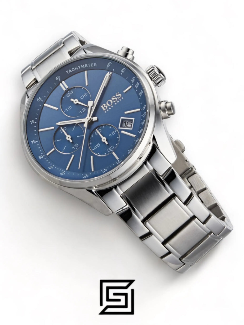 Hugo Boss Grand Prix Men’s Blue Dial Stainless Steel Band Watch – 1513478