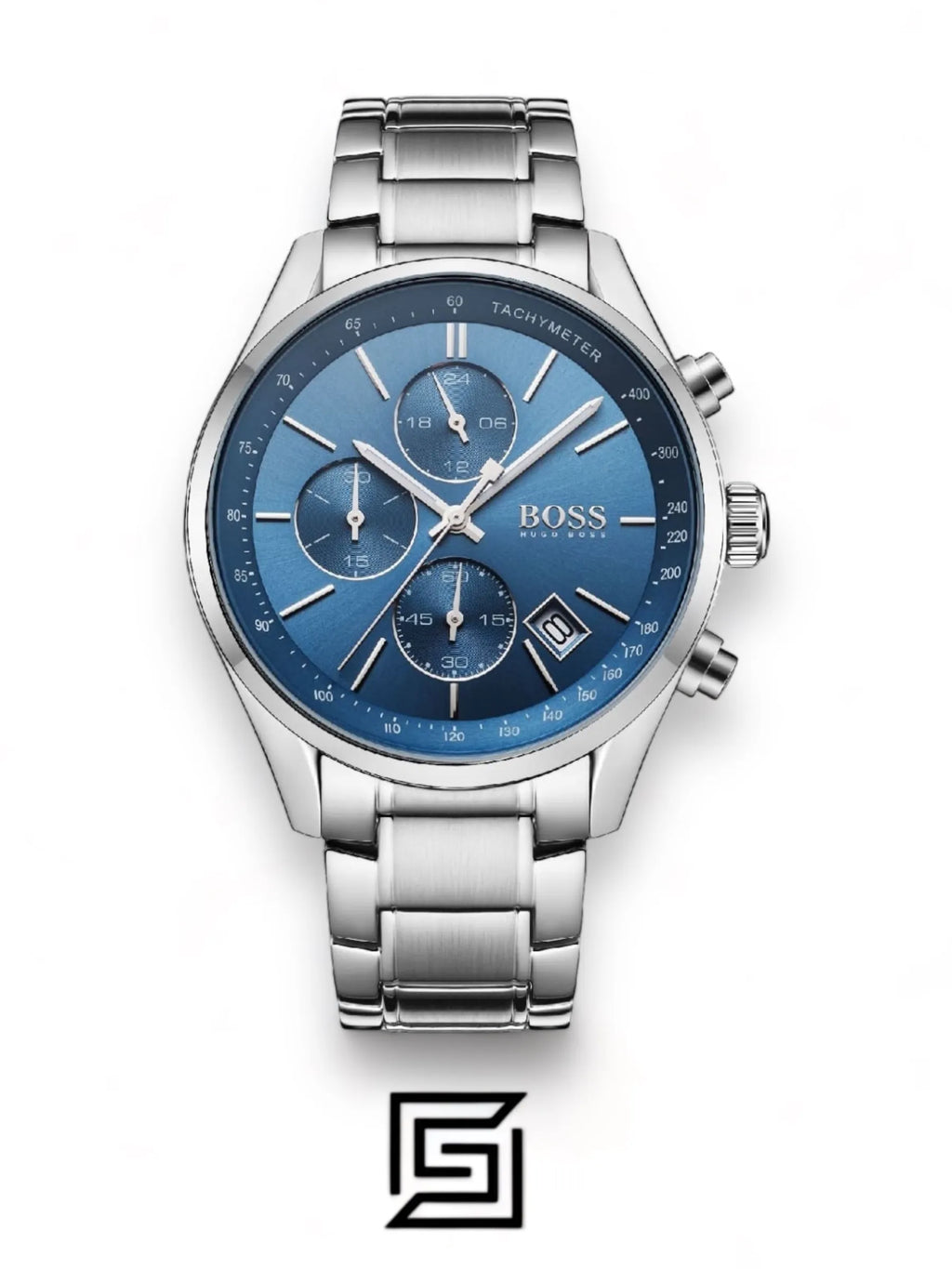 Hugo Boss Grand Prix Men’s Blue Dial Stainless Steel Band Watch – 1513478