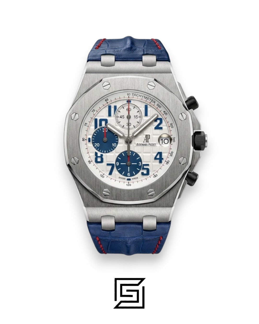 Audemars Piguet Royal Oak Offshore Limited Edition – White Dial – Blue Leather Strap – Japanese Quartz