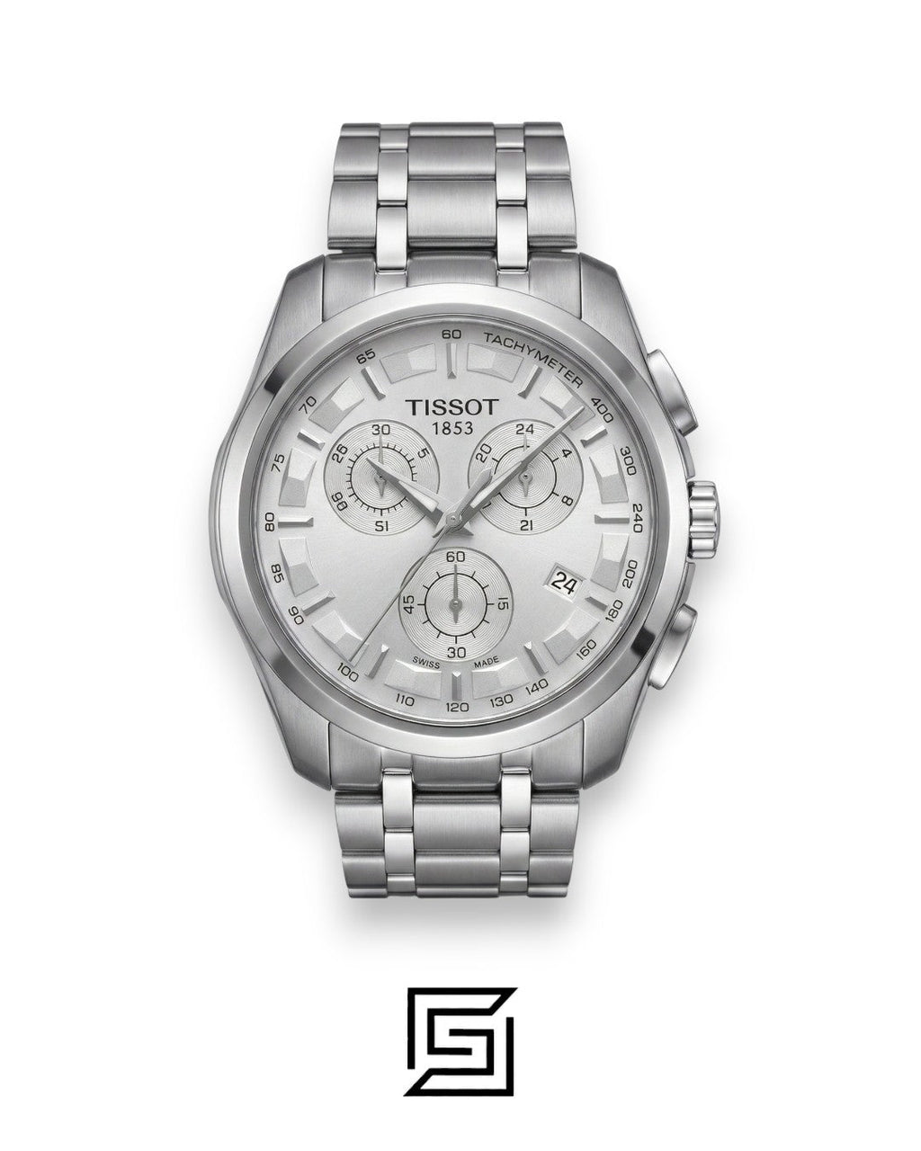 Tissot Couturier Chronograph - Silver Dial - Stainless Steel - Japanese Quartz