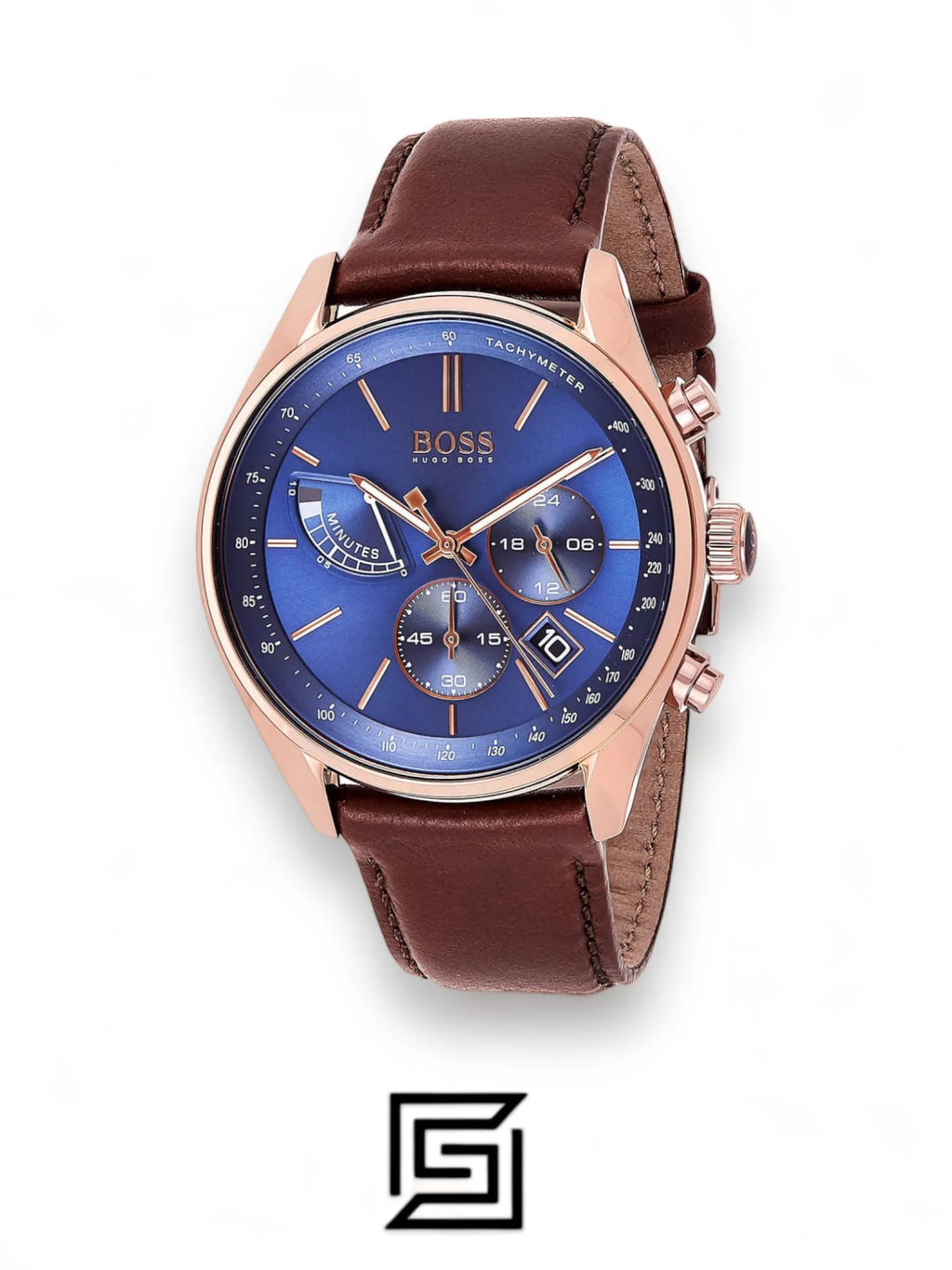 Hugo Boss watches Men's Blue Dial Color Leather Strap Watch - 1513604