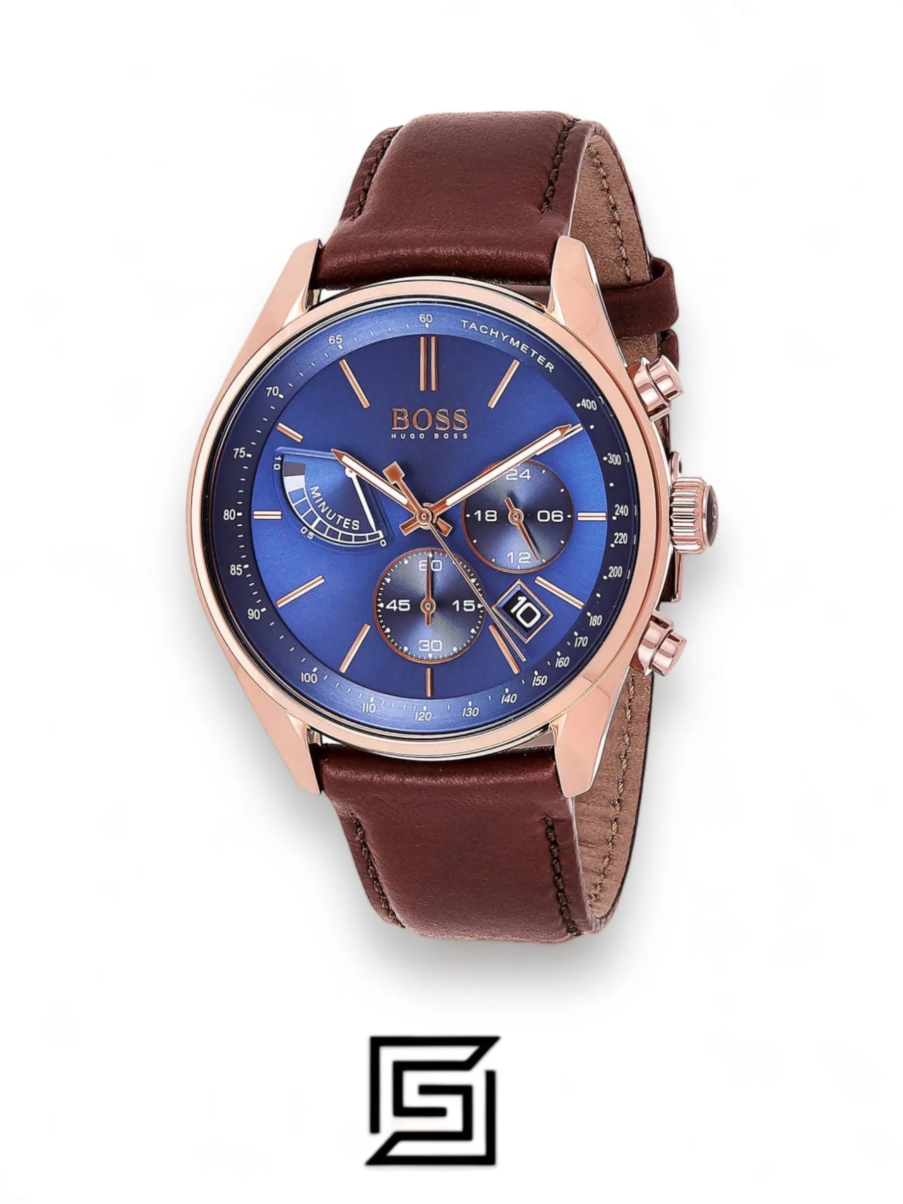 Hugo Boss watches Men's Blue Dial Color Leather Strap Watch - 1513604