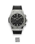 Hublot Classic Fusion Silver – Black Dial – Japanese Quartz Movement – Rubber Strap