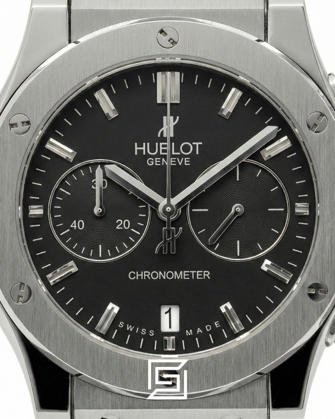 Hublot Classic Fusion Silver – Black Dial – Japanese Quartz Movement – Rubber Strap