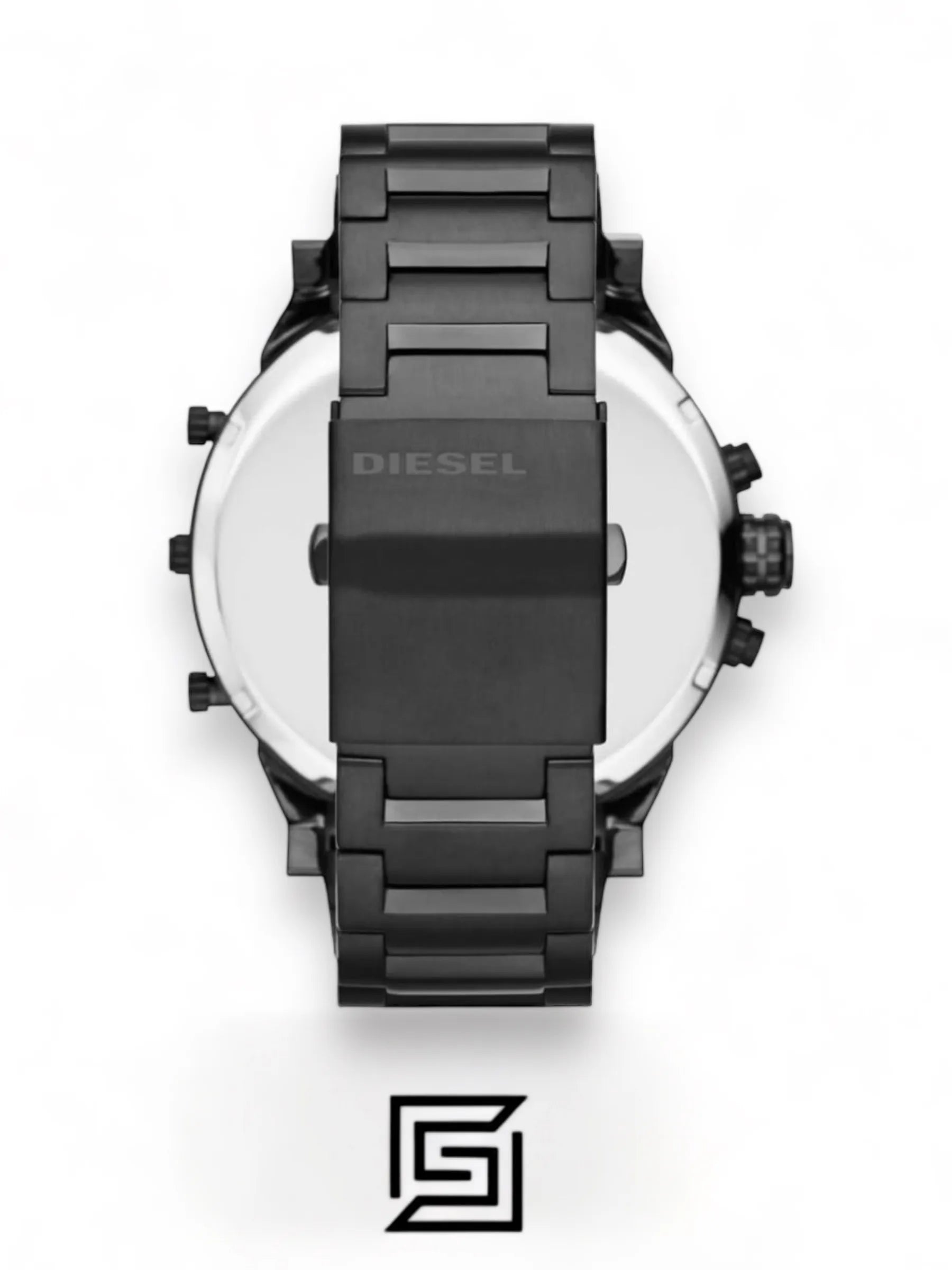 Diesel ساعات أصلية كرونوغراف ستانلس ستيل أسود بمينا أسود للرجال - DZ7312