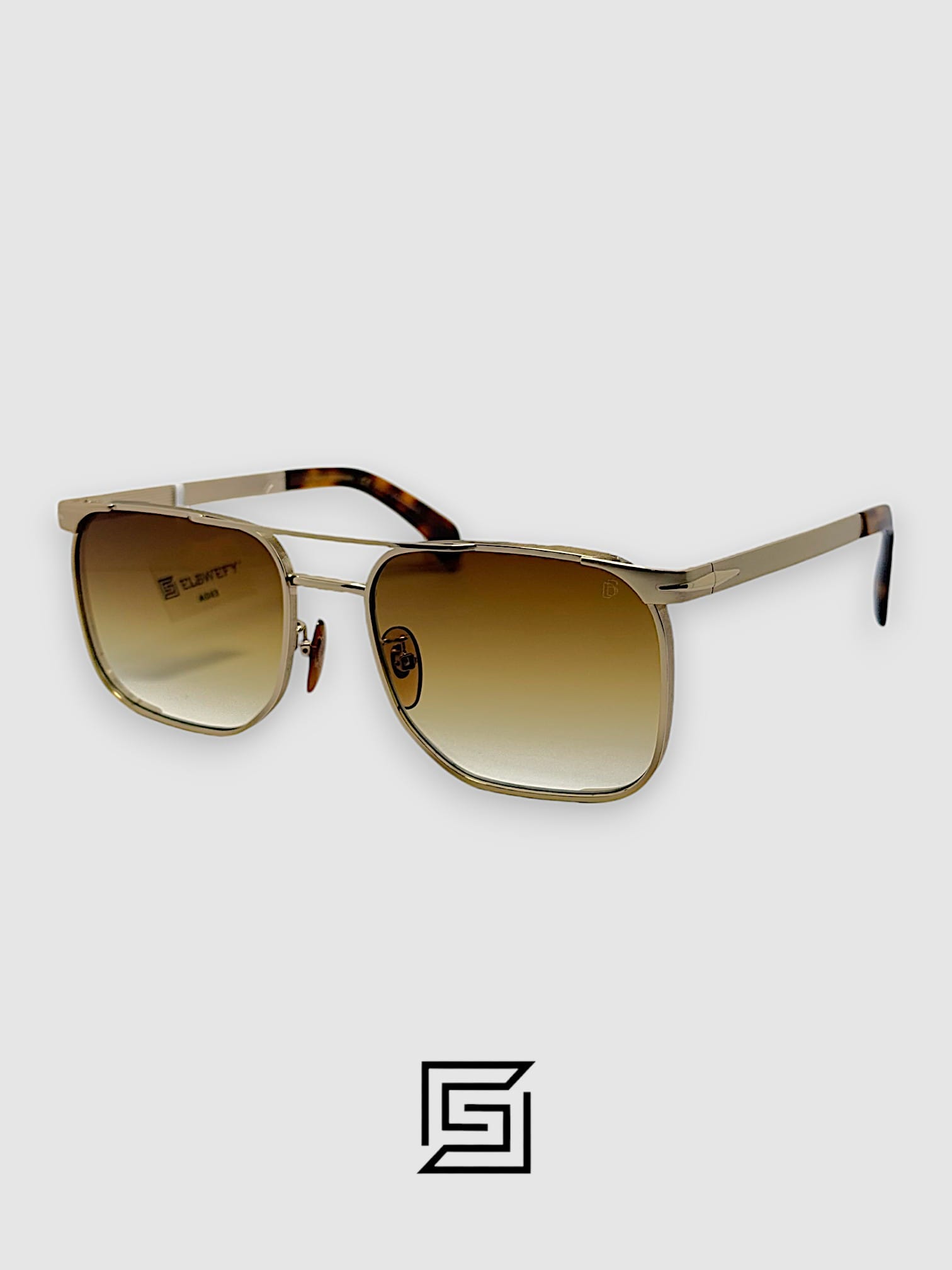David Beckham DB7048 Sunglasses Men - GOLD-HONEY