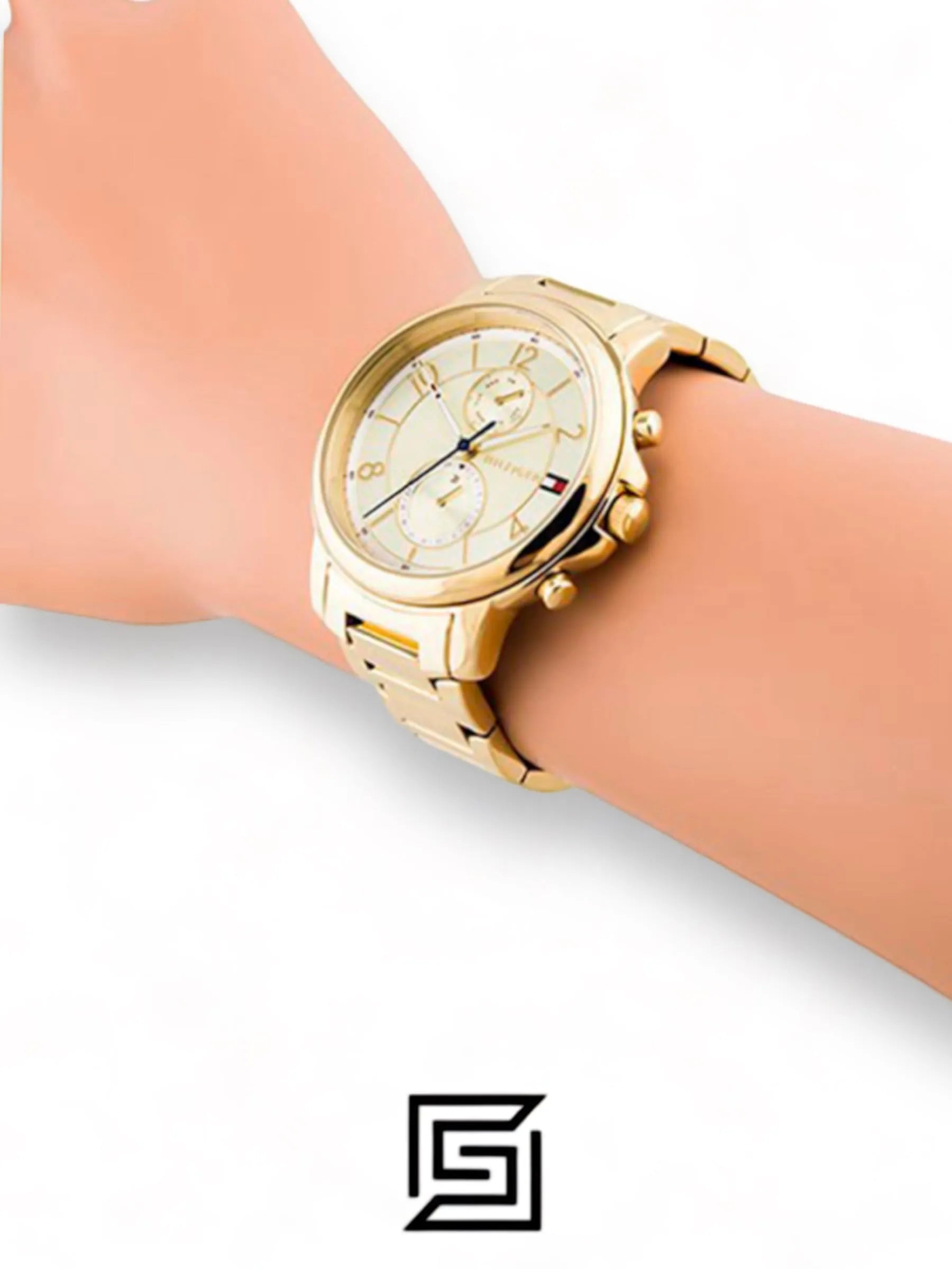 Tommy Hilfiger original-watches ساعة نسائية كاجوال من الستانلس ستيل باللون الذهبي - 1781821