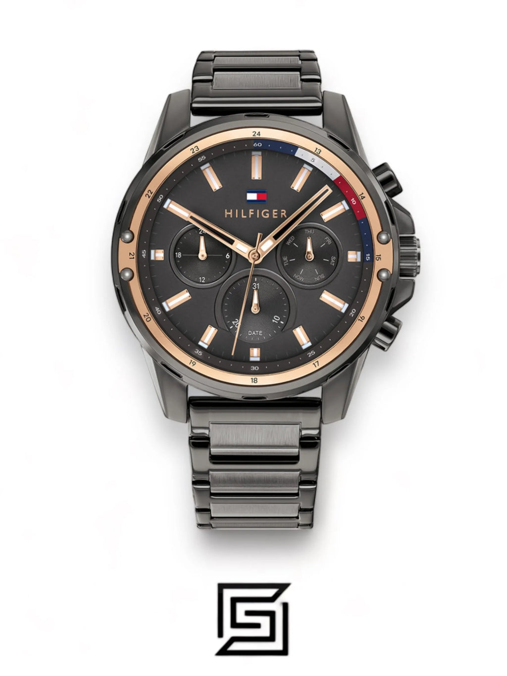 Tommy Hilfiger original-watches ساعة كوارتز رجالية متعددة العقارب من طراز Mason، رمادي 1791790