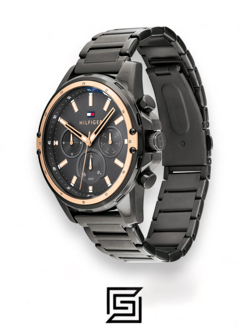 Tommy Hilfiger original-watches ساعة كوارتز رجالية متعددة العقارب من طراز Mason، رمادي 1791790