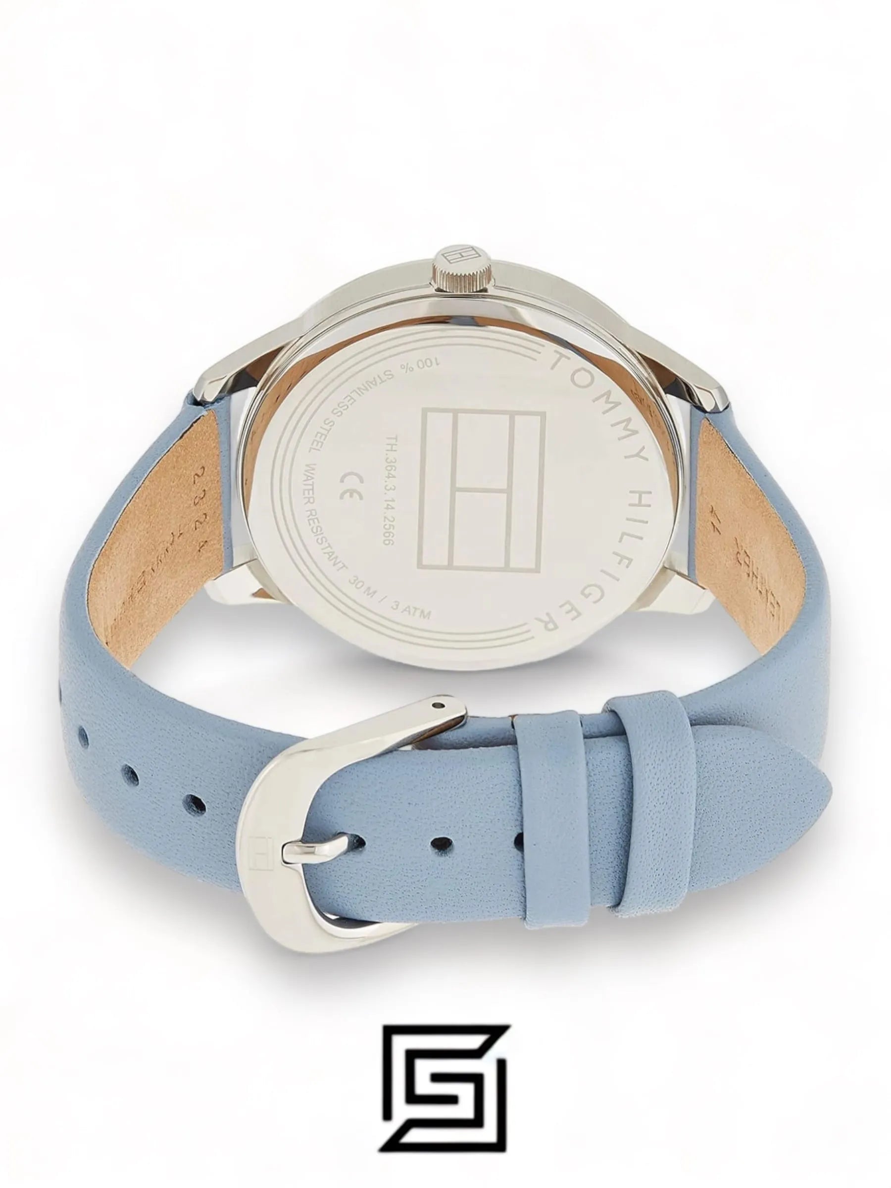 Tommy Hilfiger original-watches Leather Round Analog Water Resistant Baby Blue - 1782023
