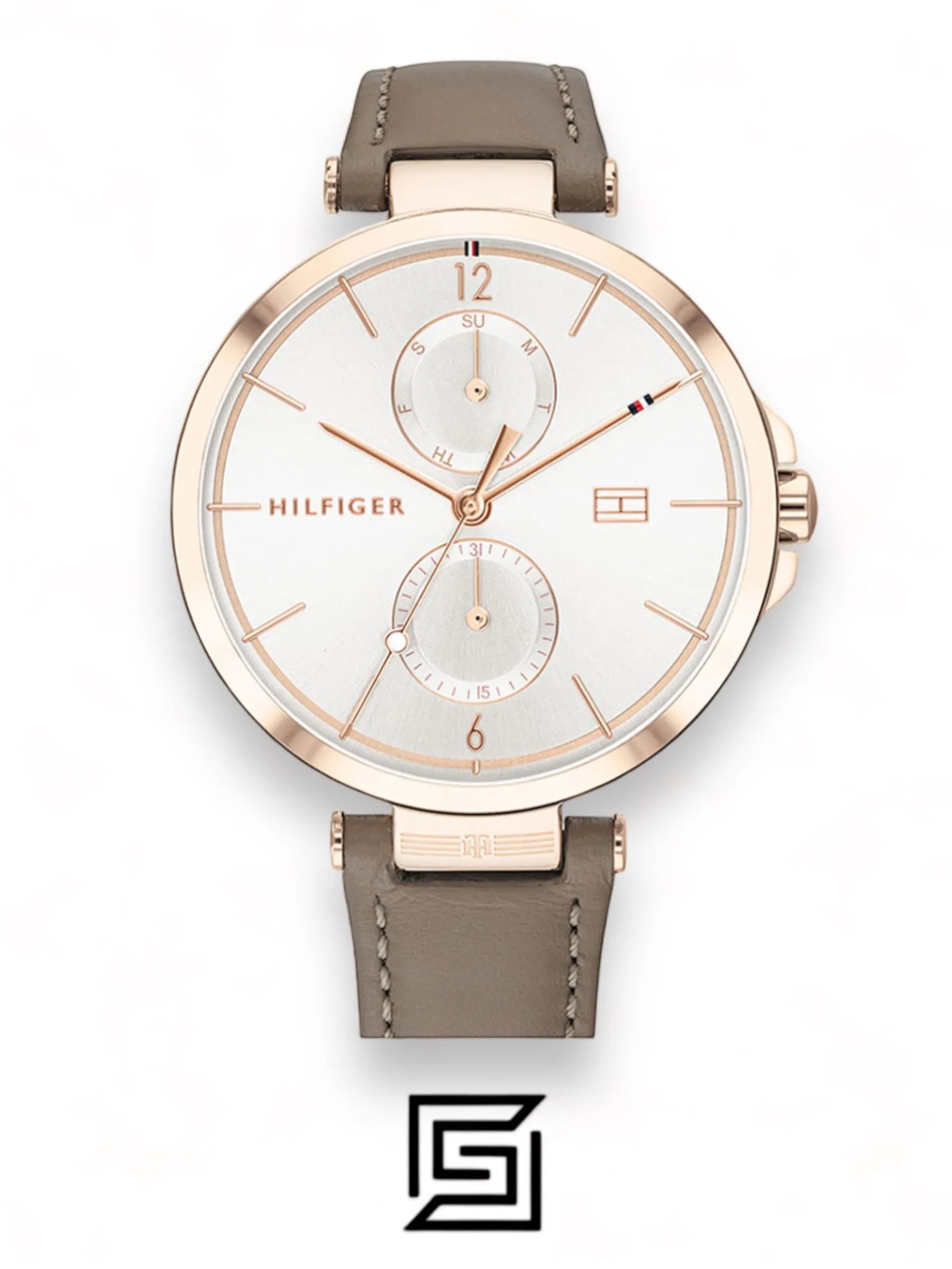 watches Tommy Hilfiger Women's Multi Dial Quartz Watch with Leather Strap 1782125