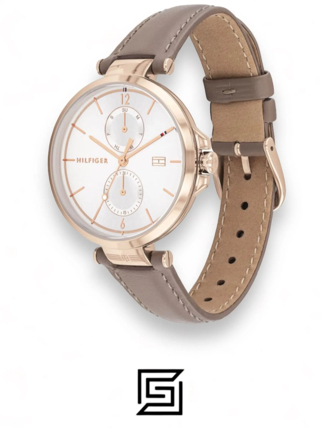 watches Tommy Hilfiger Women's Multi Dial Quartz Watch with Leather Strap 1782125