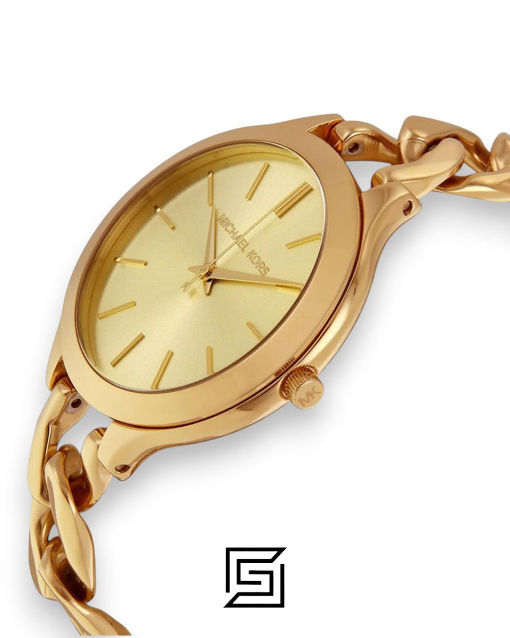 Michael Kors original-watches Slim Runway Champagne Dial Gold-Tone Ladies Watch MK3222