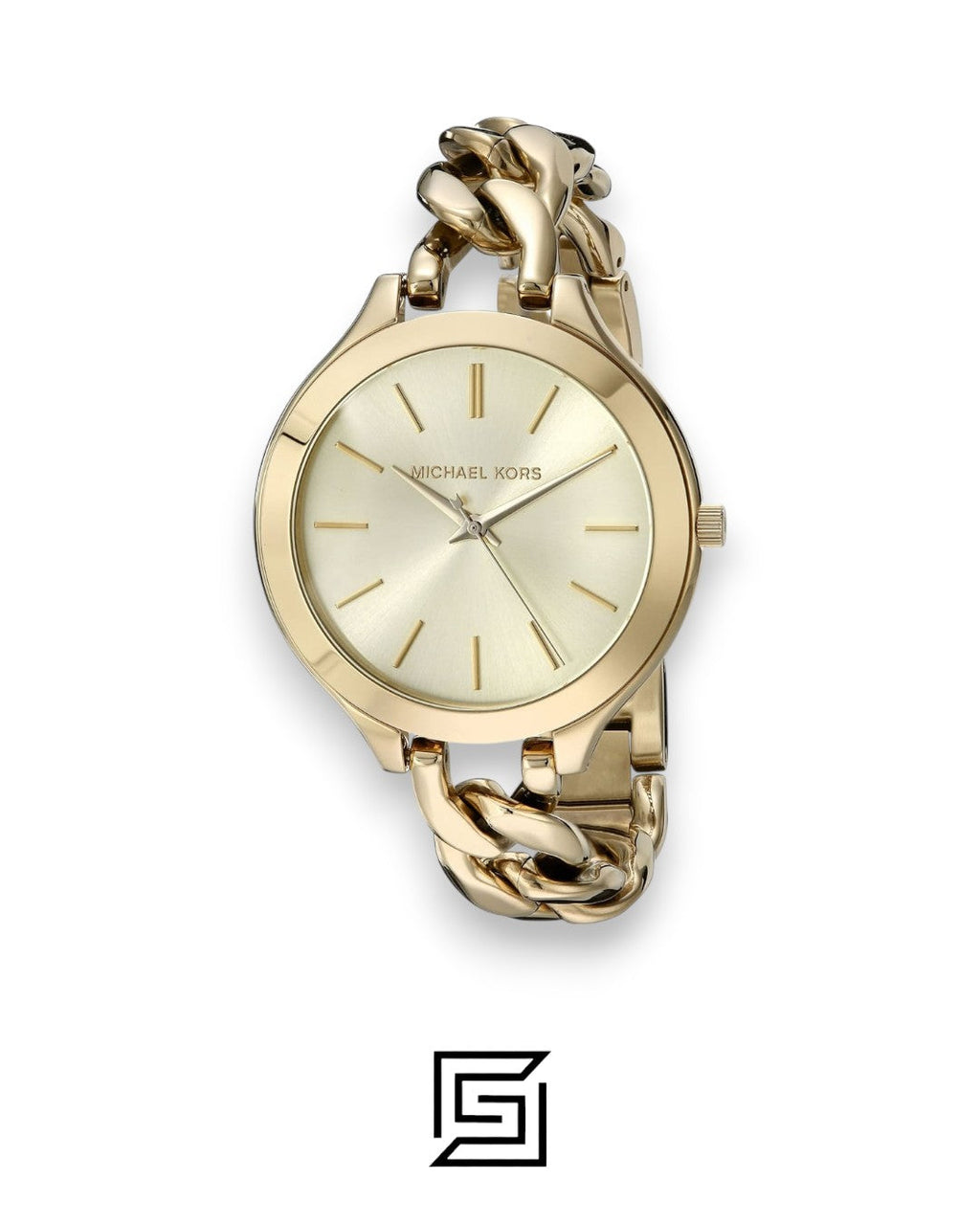 Michael Kors original-watches Slim Runway Champagne Dial Gold-Tone Ladies Watch MK3222
