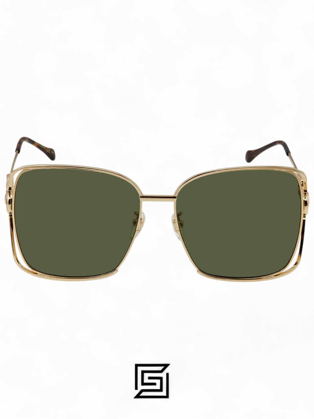 GG1020S 003 إطار ذهبي عدسات زيتونية