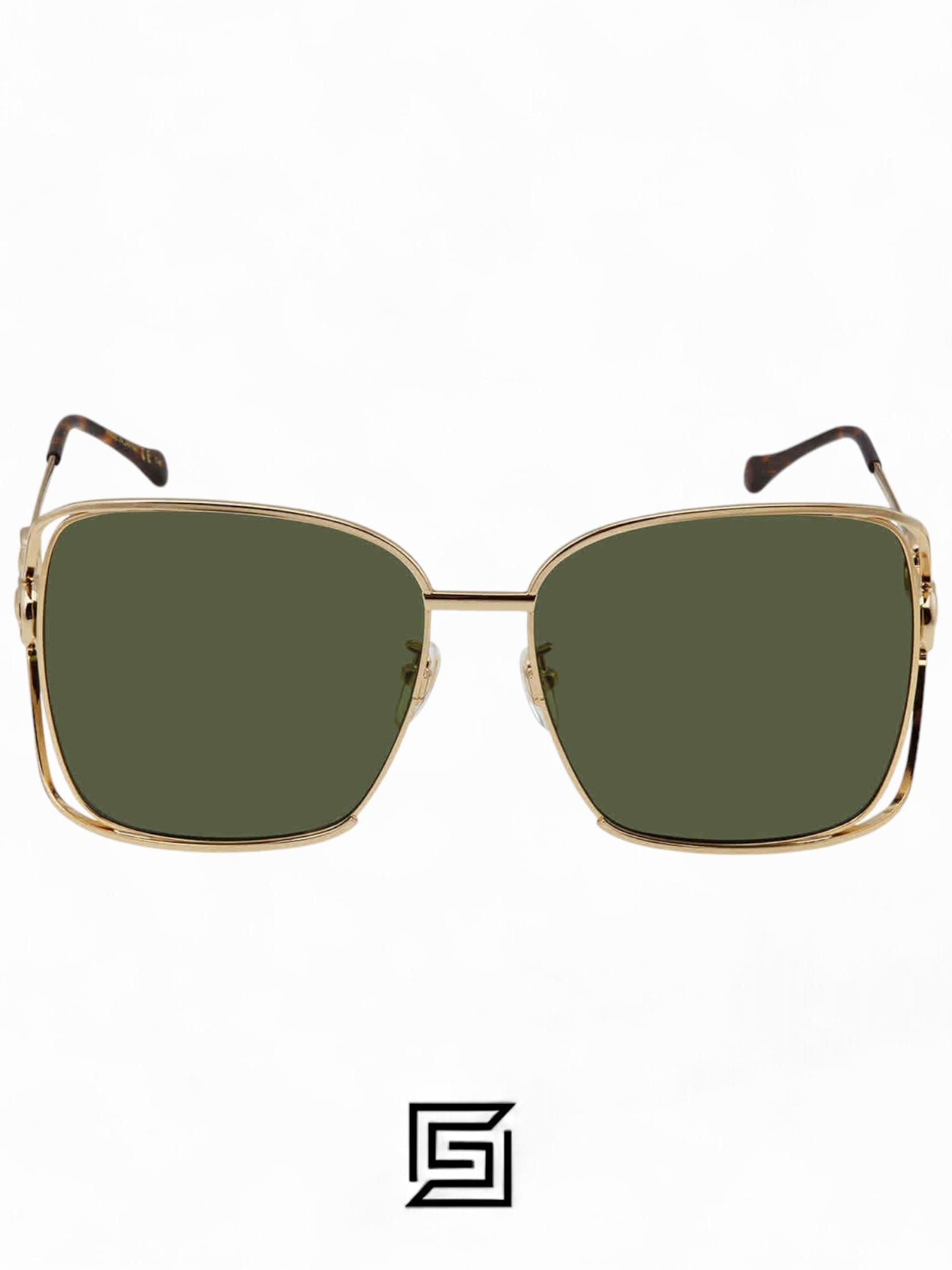 GG1020S 003 إطار ذهبي عدسات زيتونية