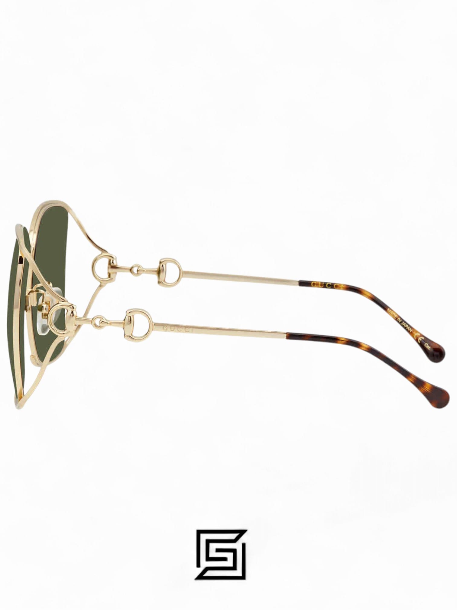GG1020S 003 إطار ذهبي عدسات زيتونية
