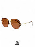 sunglasses CARTIER CT0396 006/GOLD X HONEY - red