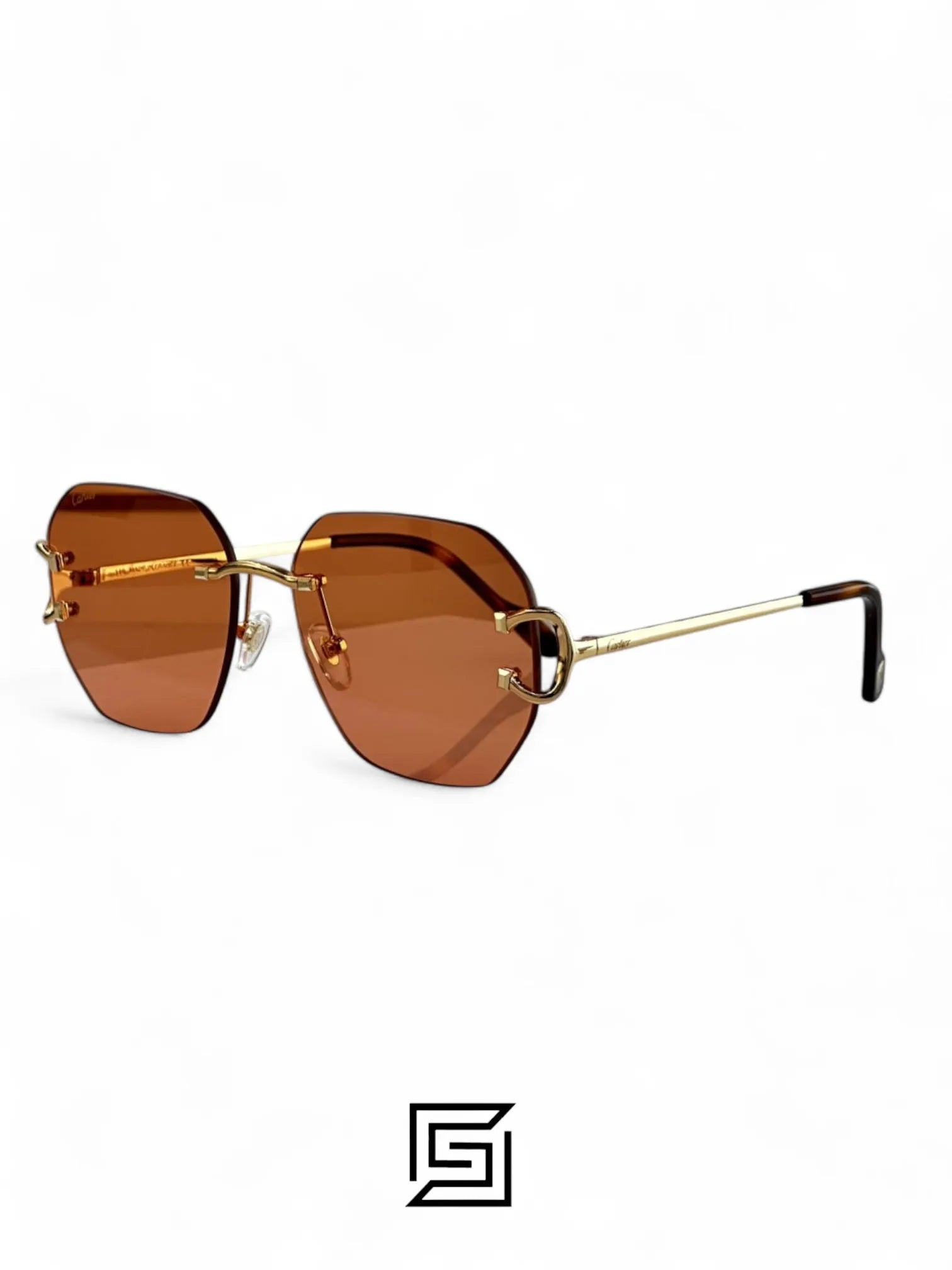 sunglasses CARTIER CT0396 006/GOLD X HONEY - red