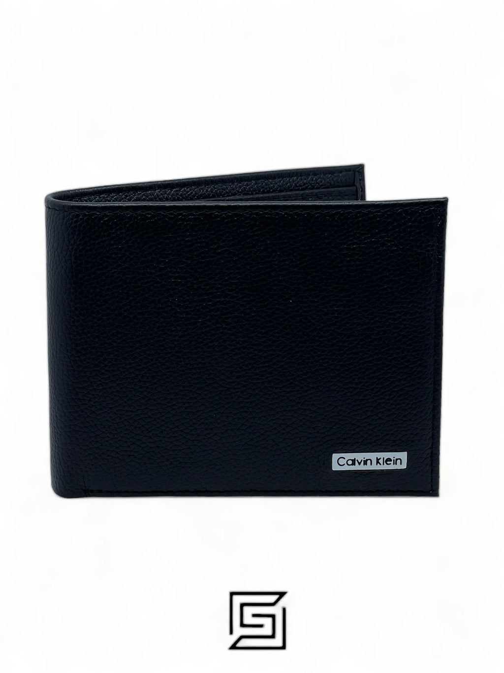 leather CK SINGLE WALLET W CK LOGO METAL SOFT PATTERN/BLACK