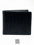leather CK SINGLE WALLET CHESS PATTIERN /BLACK