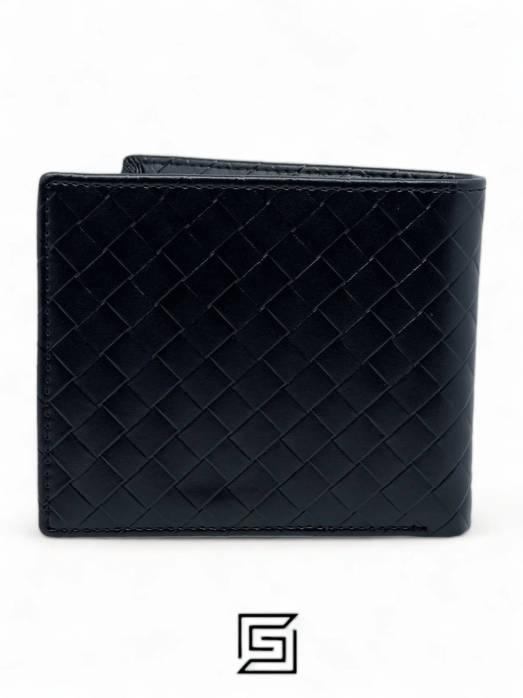 leather CK SINGLE WALLET CHESS PATTIERN /BLACK