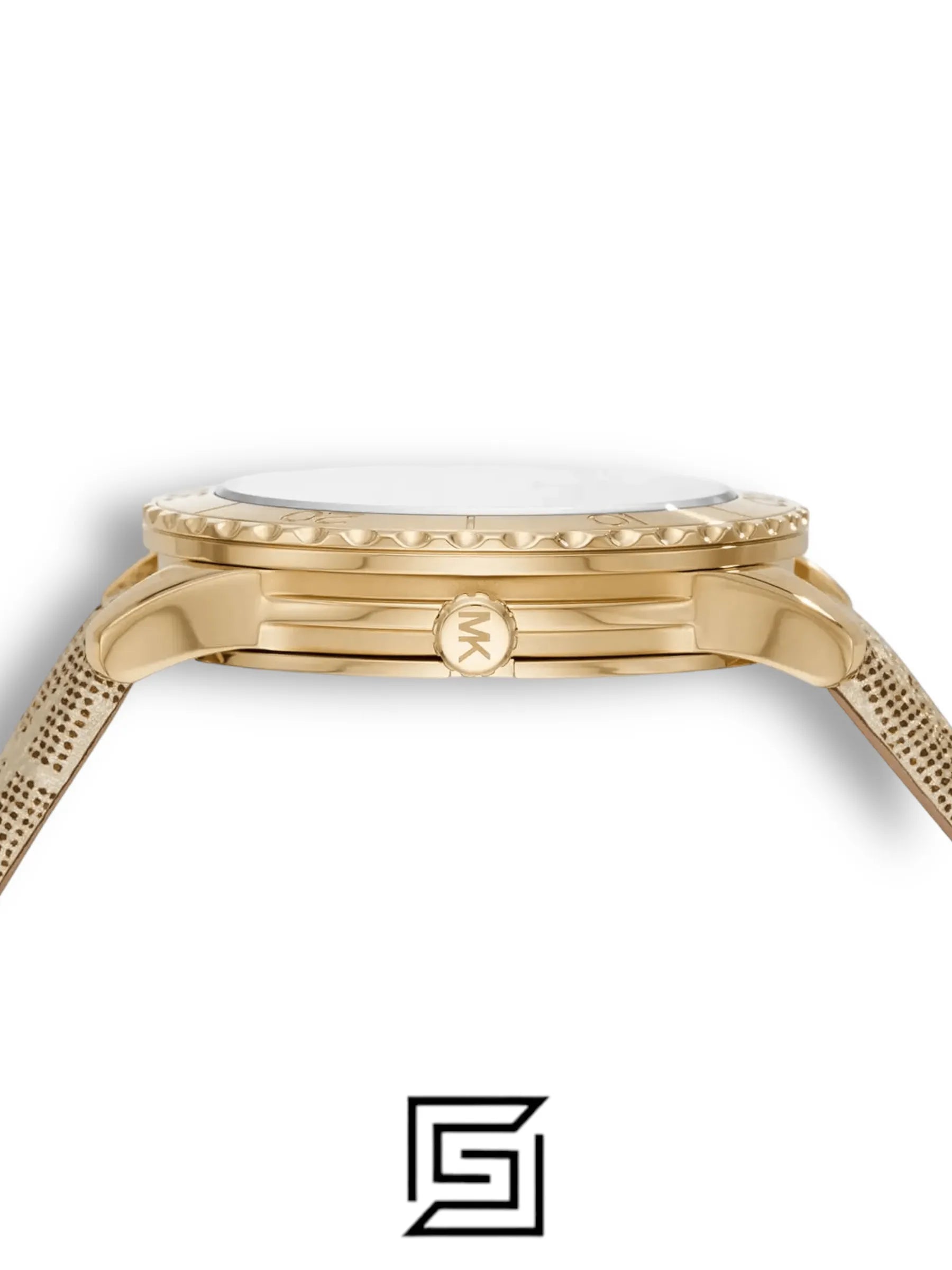 original-watches ساعة مايكل كورس رانواي كوارتز ستانلس ستيل للنساء مع سوار PVC، ذهبي، 20 (الموديل: MK6999)