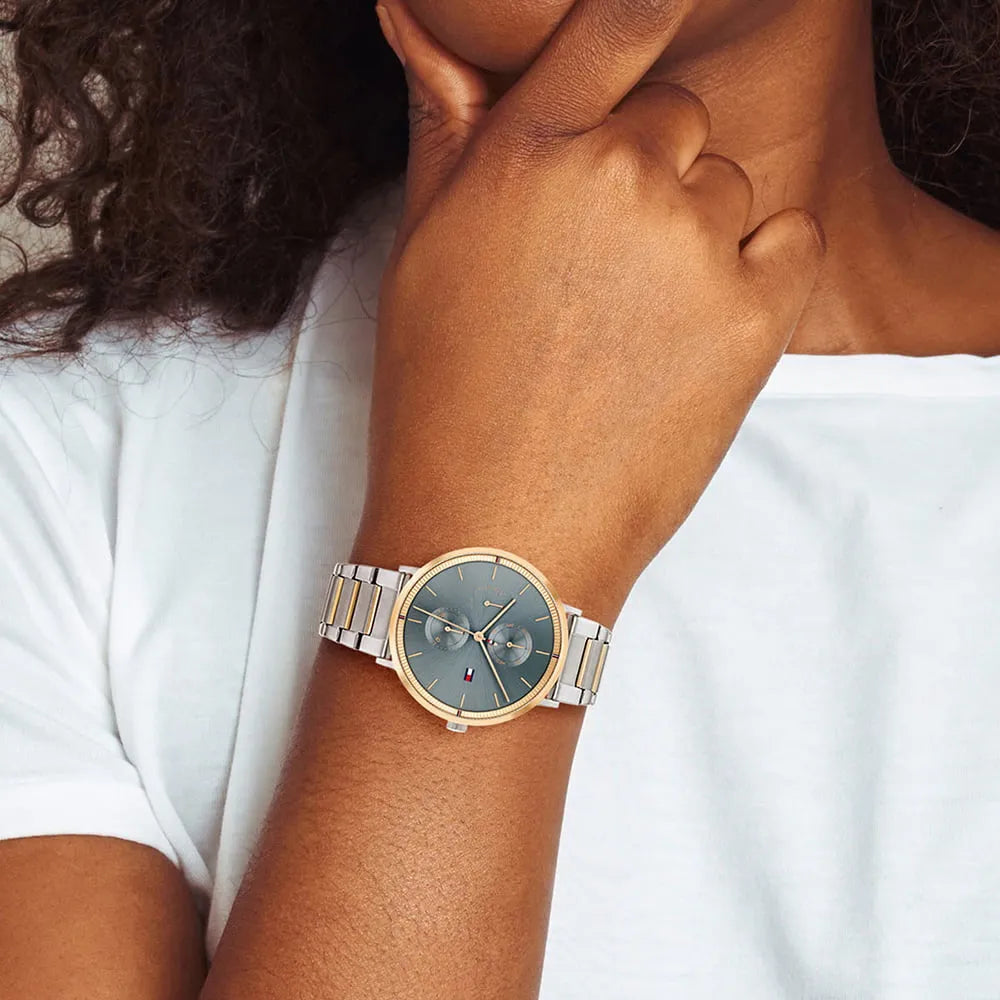 original-watches Tommy Hilfiger Women's Multi Dial Quartz Watch Jenna with Stainless Steel Band 1782298