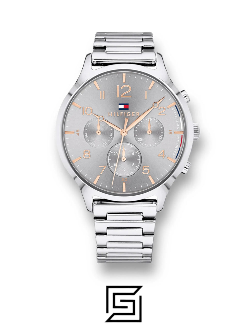 watches Tommy Hilfiger Women'S Grey Dial Stainless Steel Watch 1781871