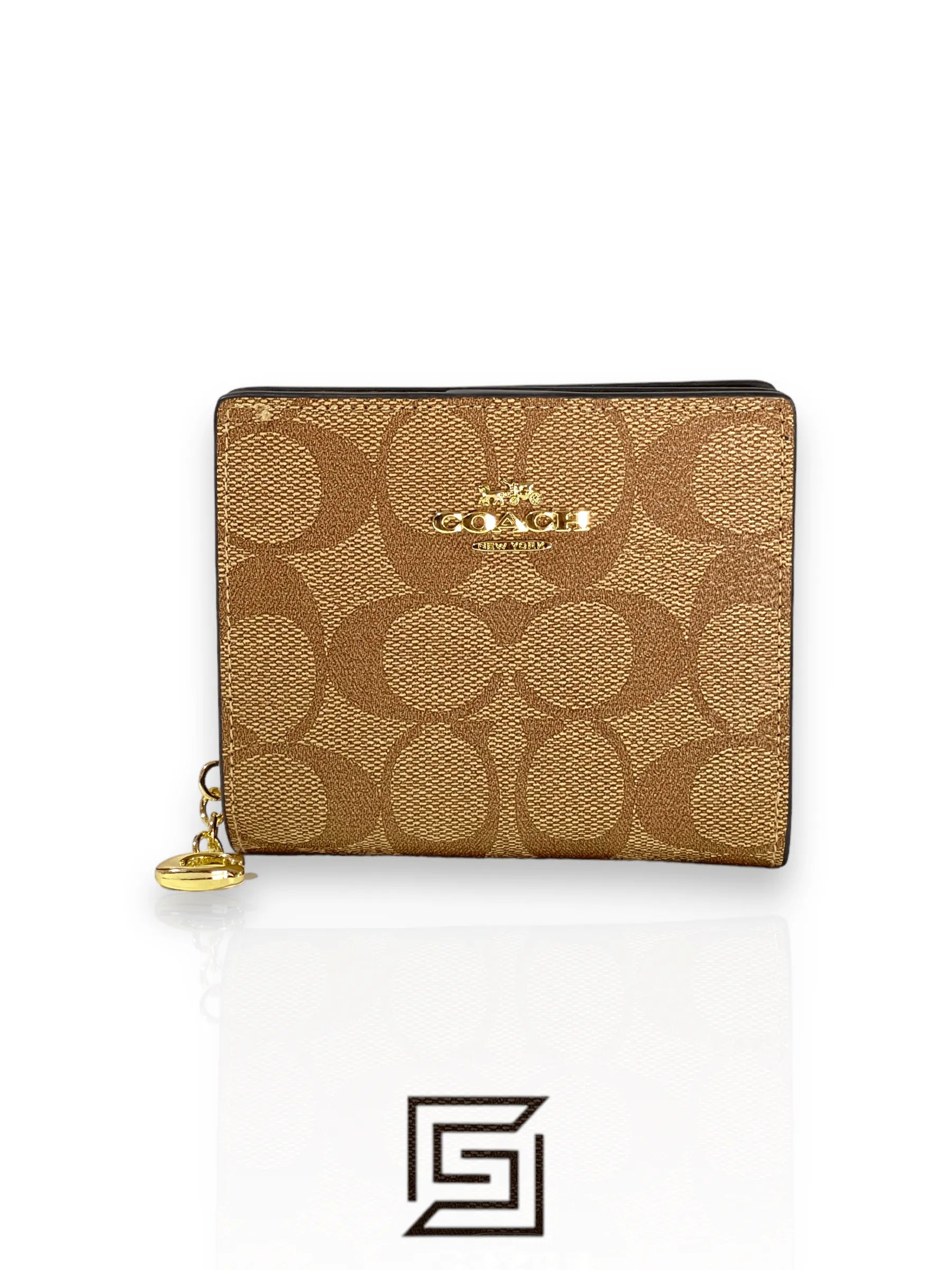 Snap Wallet In Signature Canvas C3309 Beige