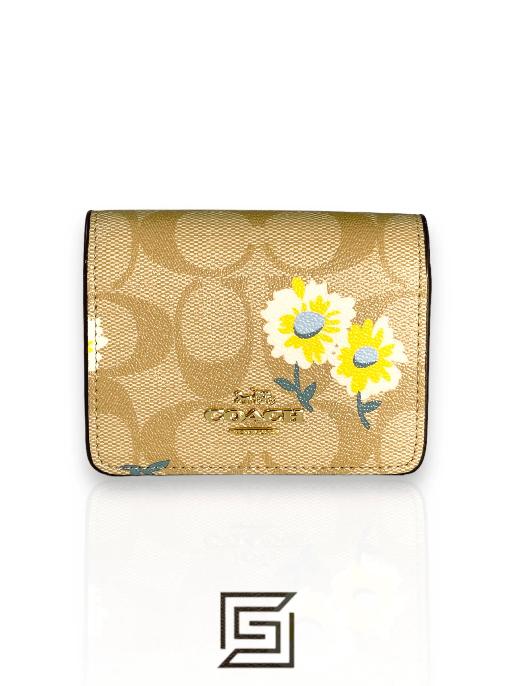 Coach Mini Wallet In Signature Canvas With Daisy Print Style No – Style No. C3050