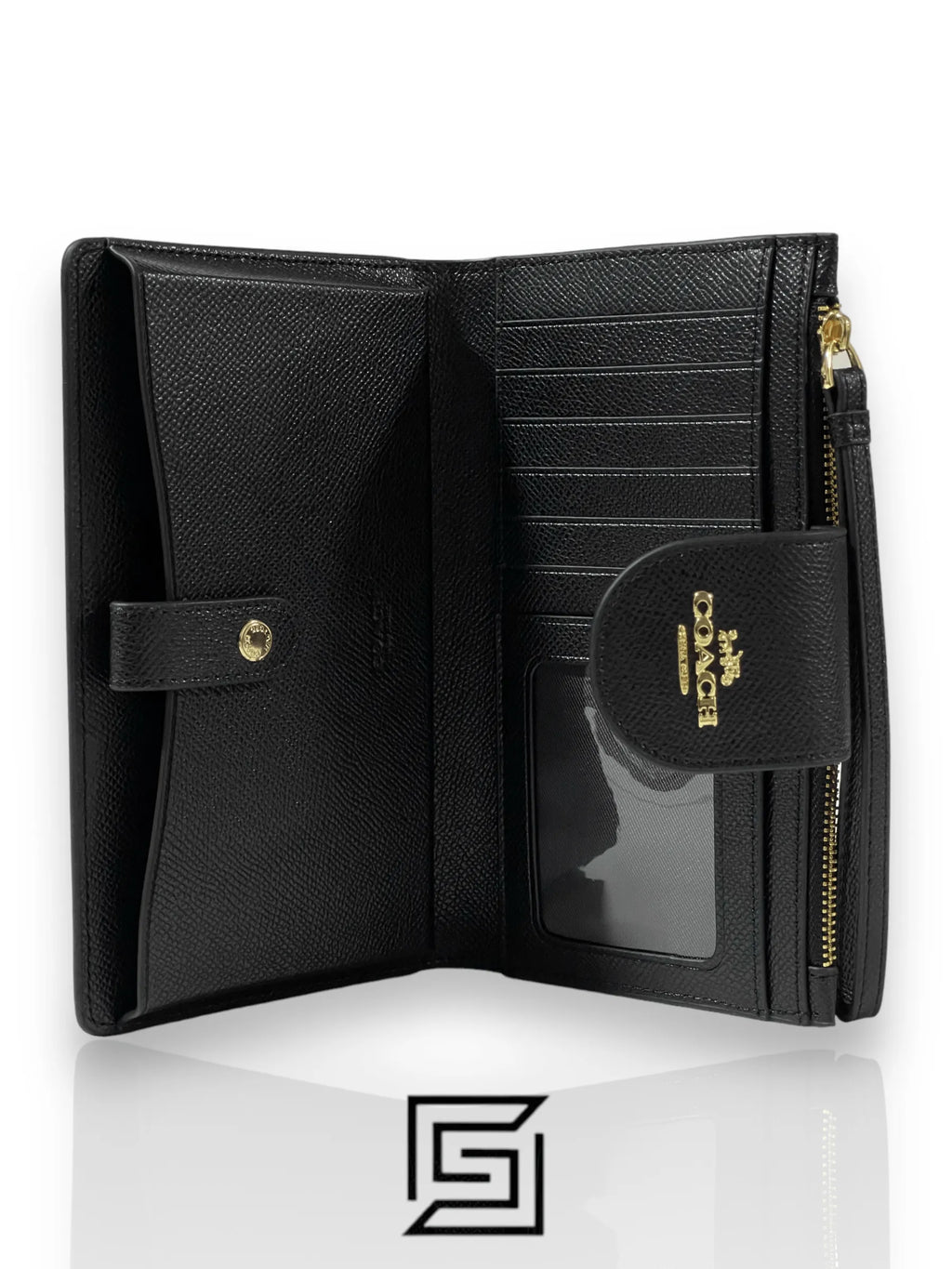 Coach Phone Wallet In Color Black C2869