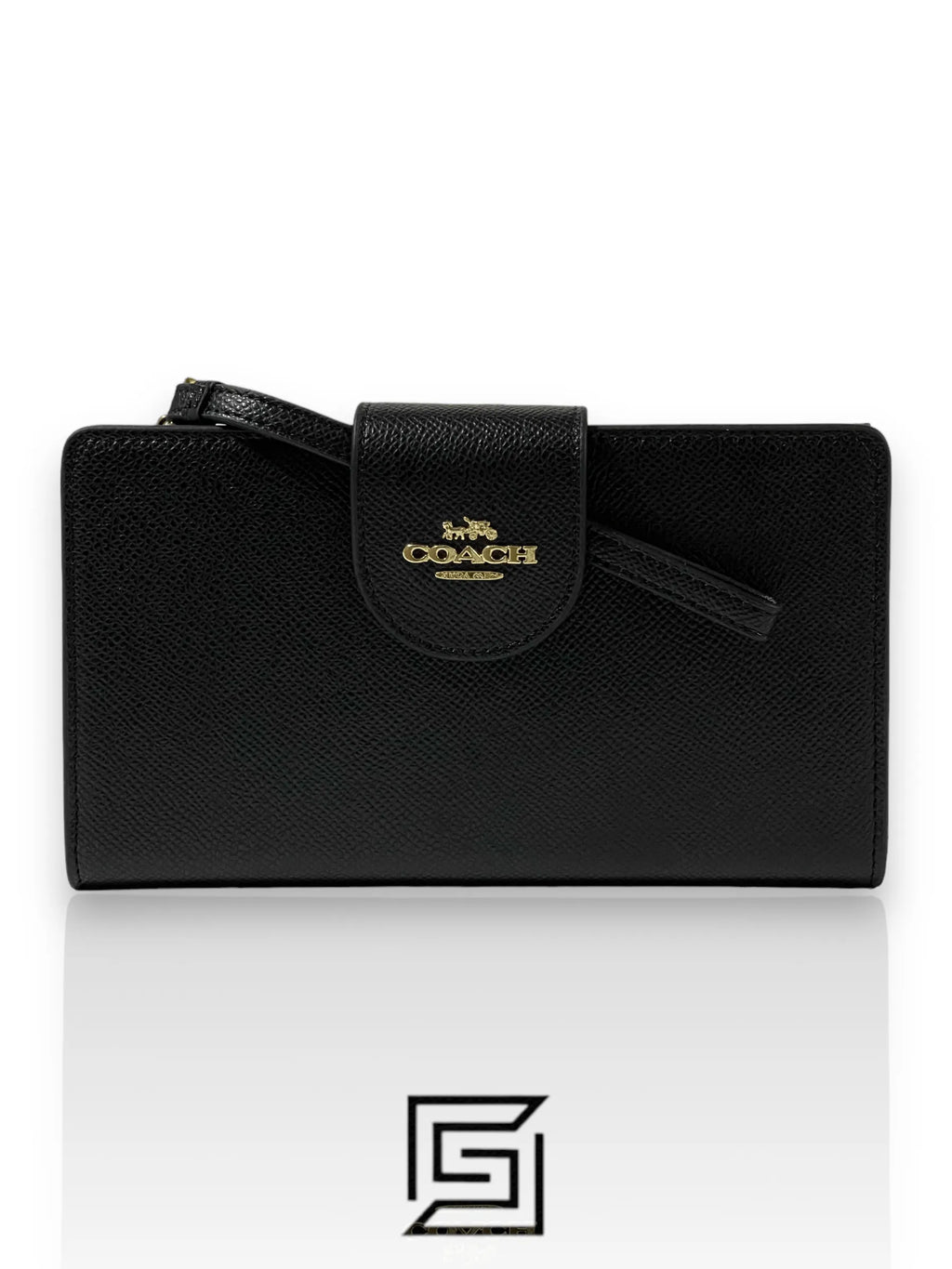 Coach Phone Wallet In Color Black C2869