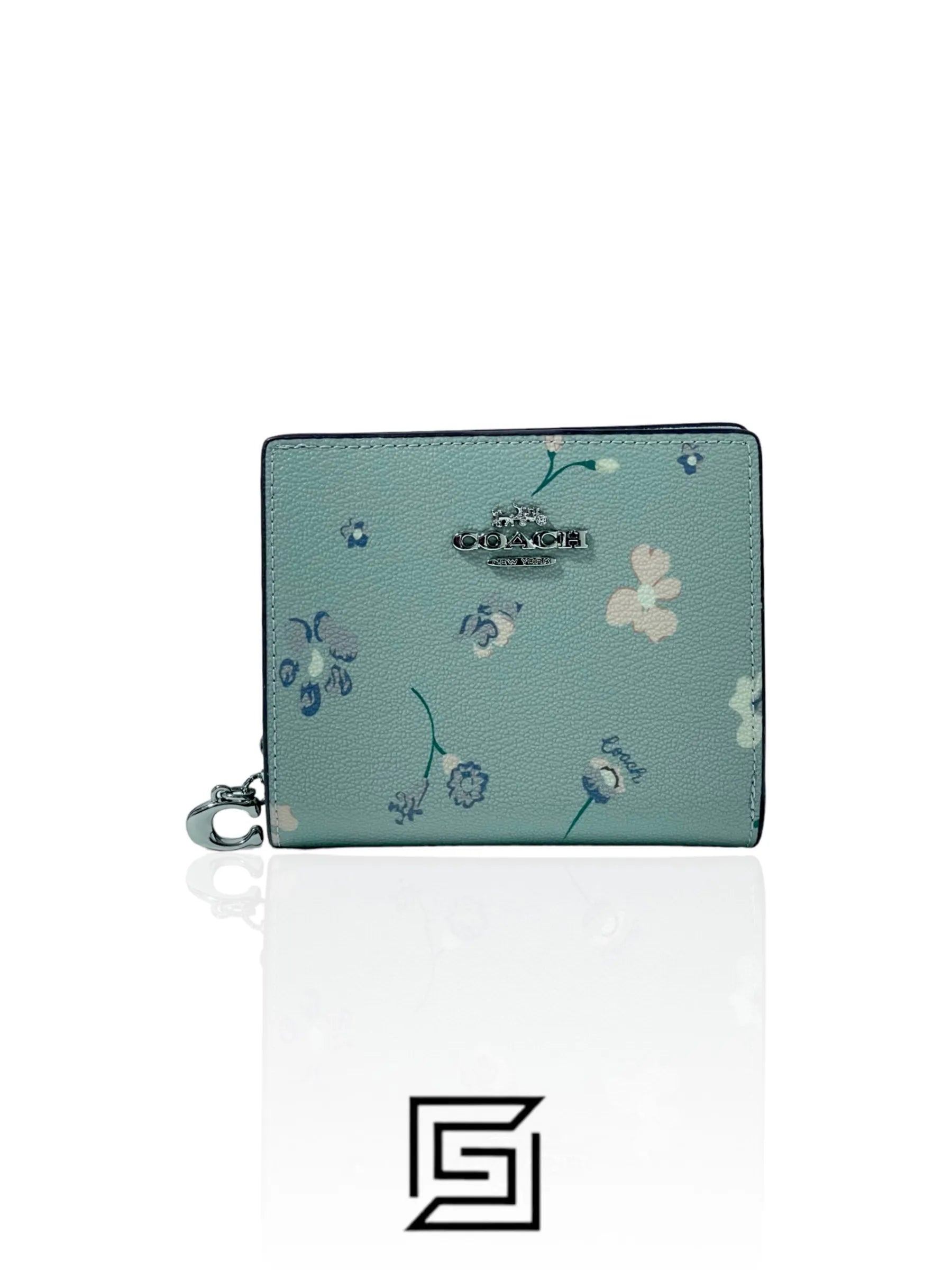 Coach Snap With Mystical Floral Print Sky Blue Style No. C8703