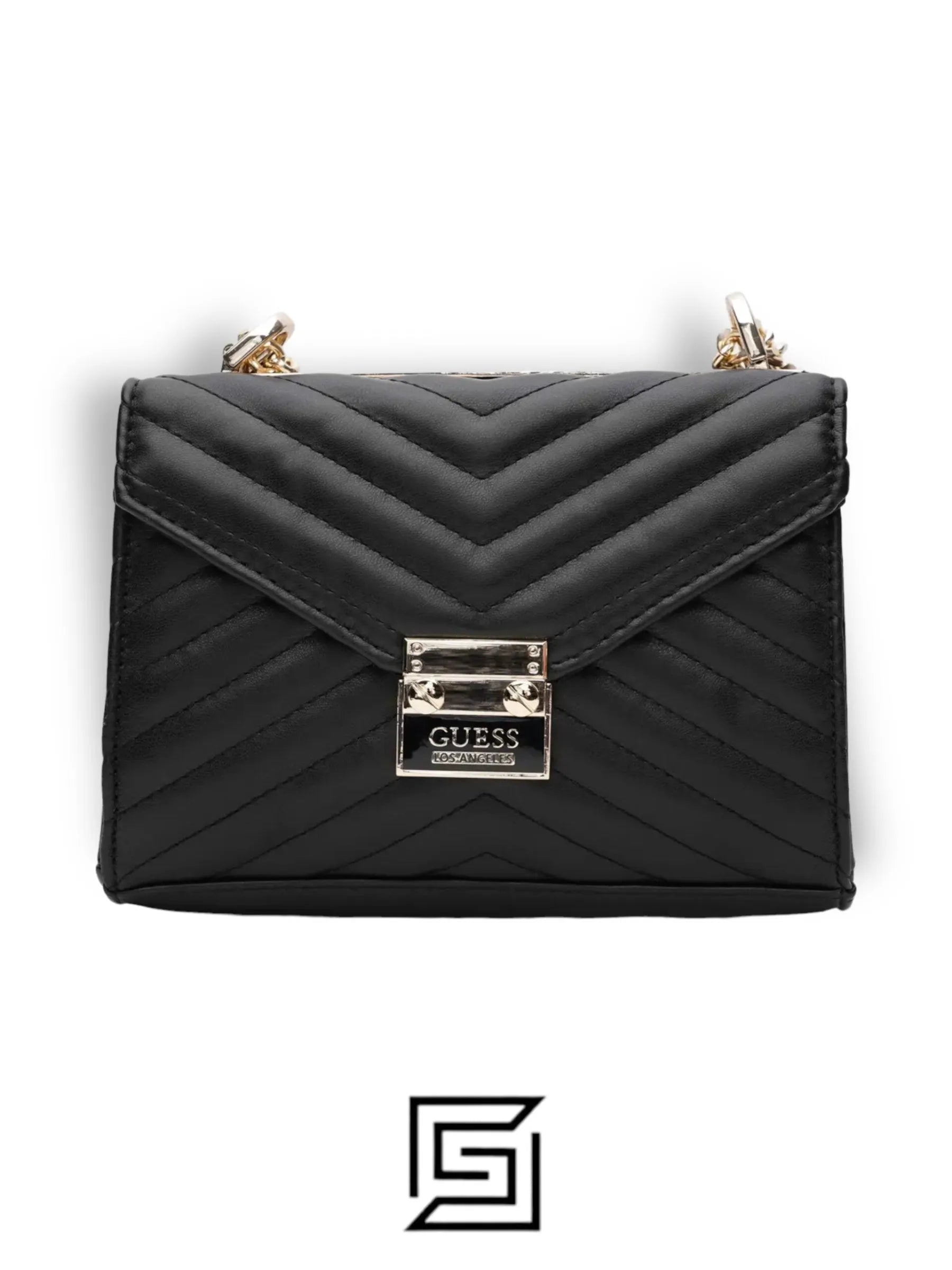 leather guess Black Quilt 19gf-280