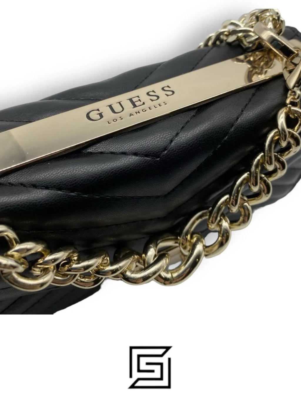 leather guess Black Quilt 19gf-280