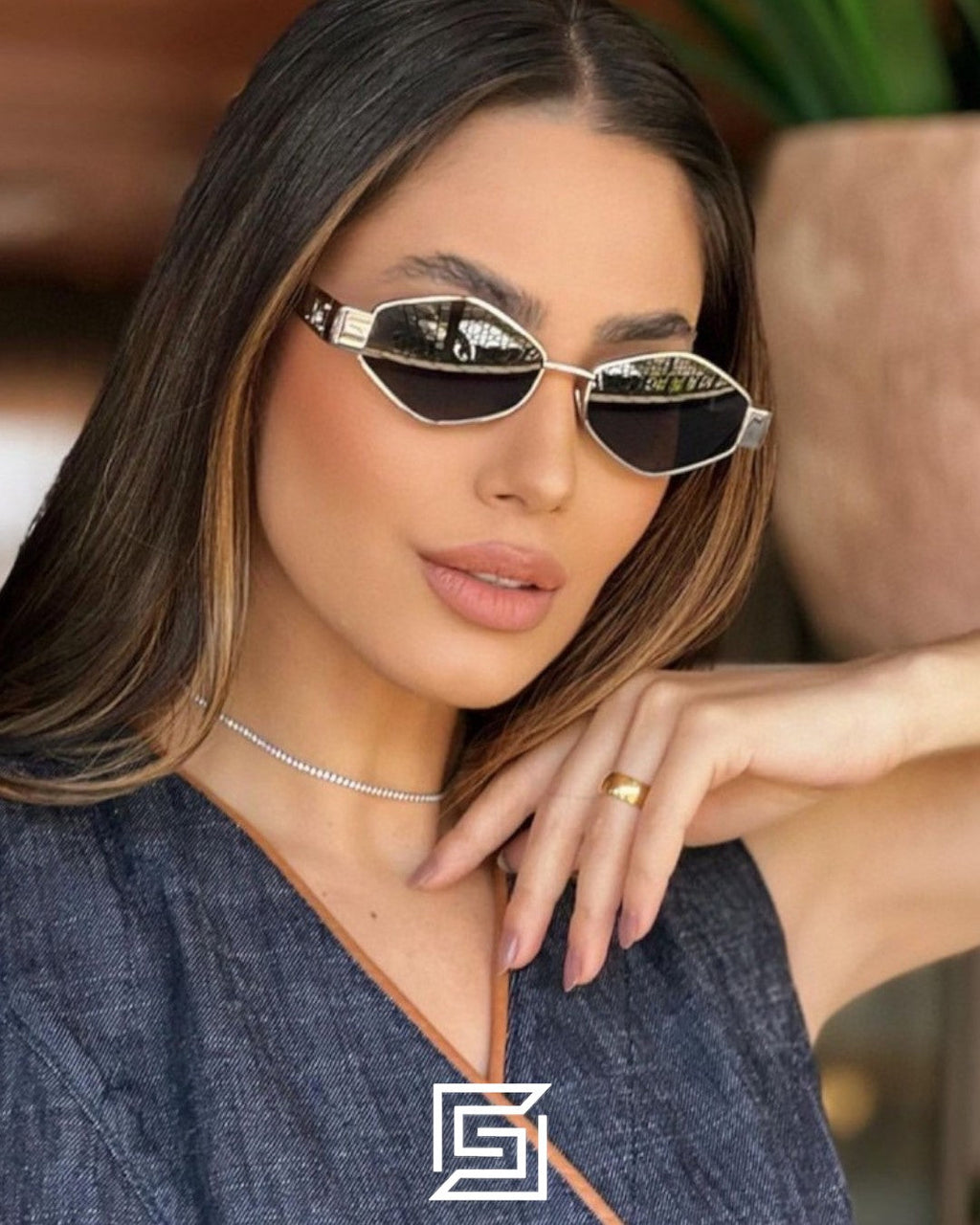 CELINE CL40254U Black Lenses Gold Frame