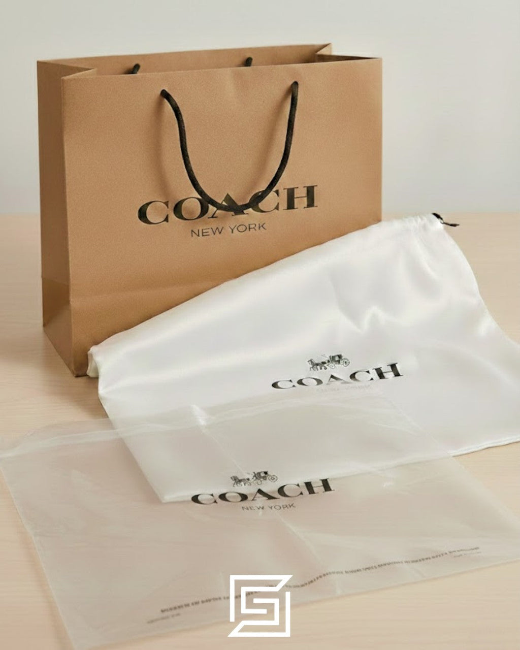 Coach Twin Turnlock Bag 20 Light Brown Style Number CCC55