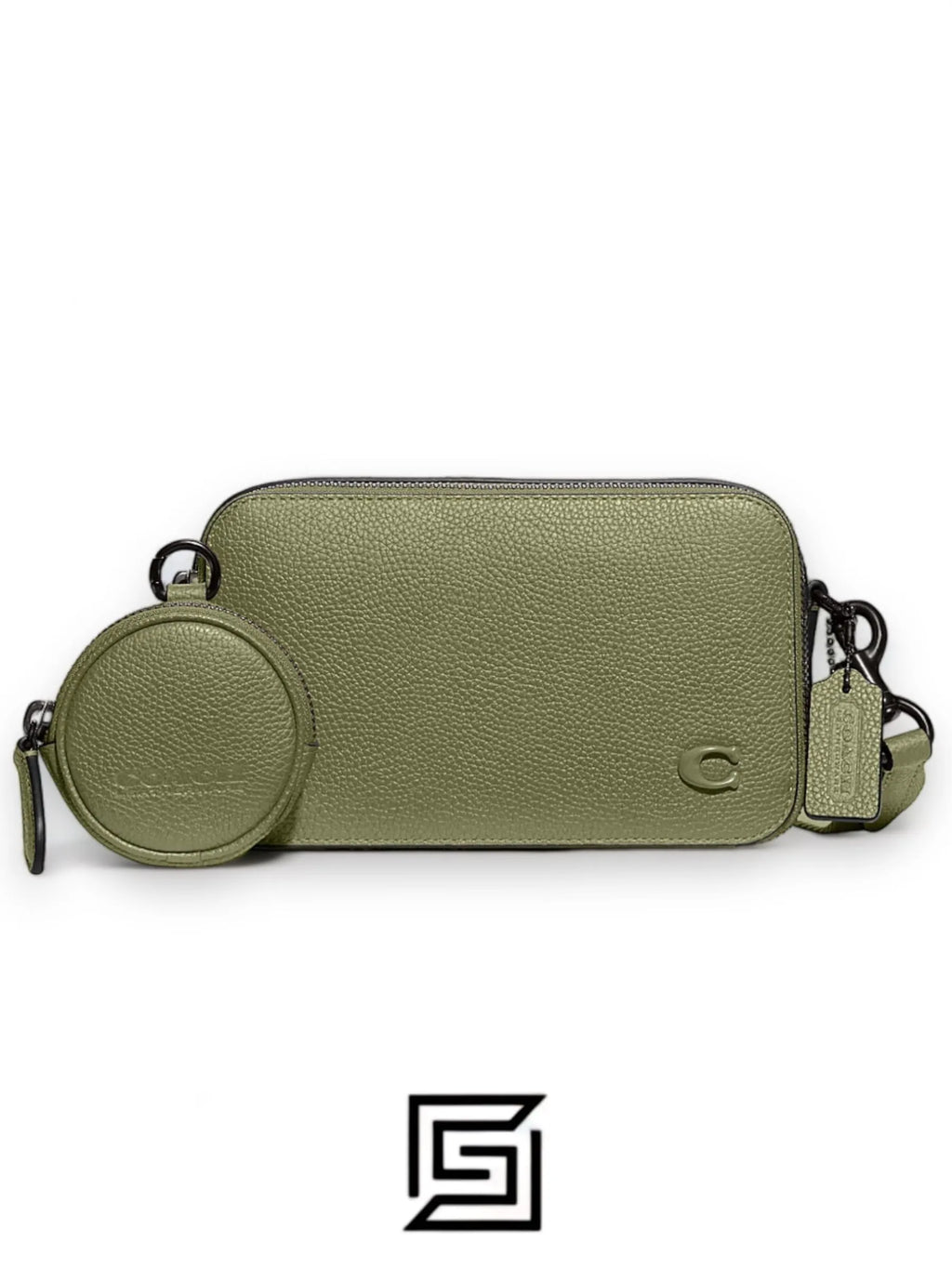 Coach leather Charter Slim Crossbody Green CC070