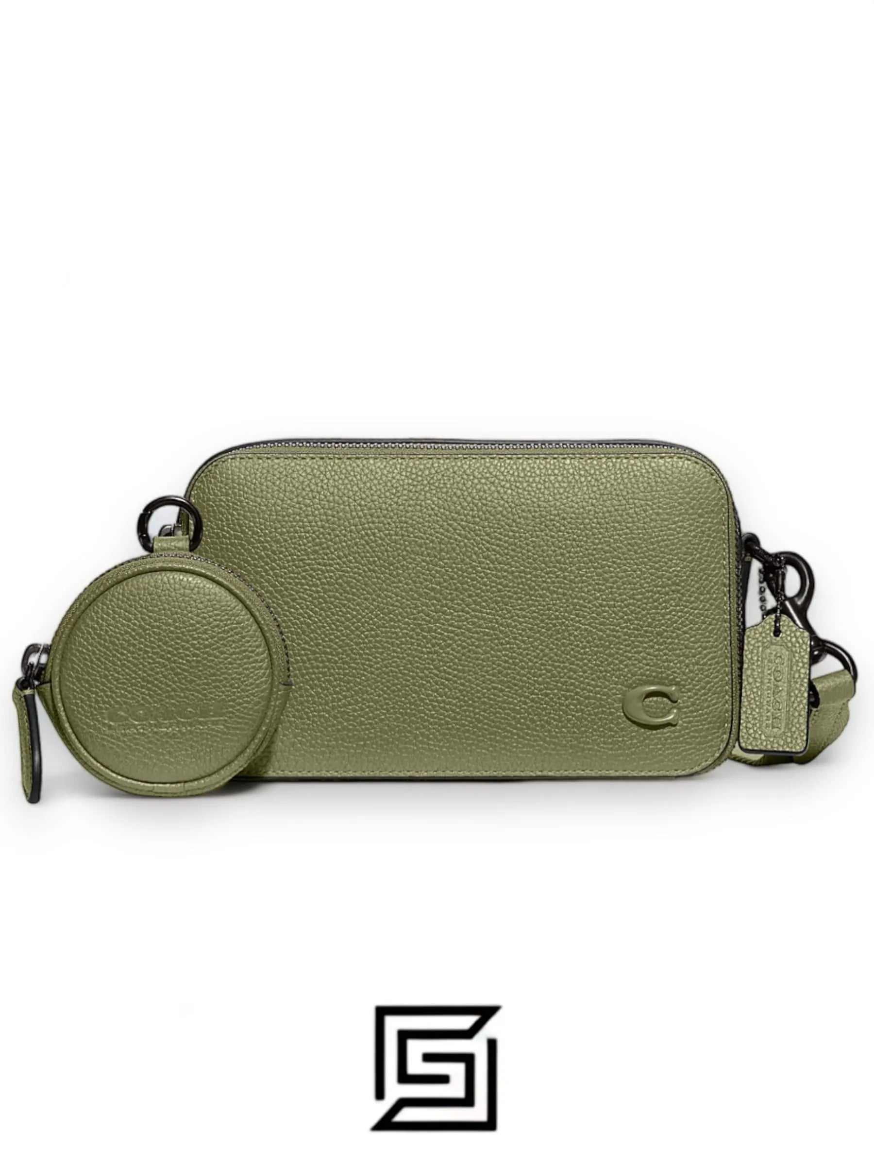 Coach leather Charter Slim Crossbody Green CC070
