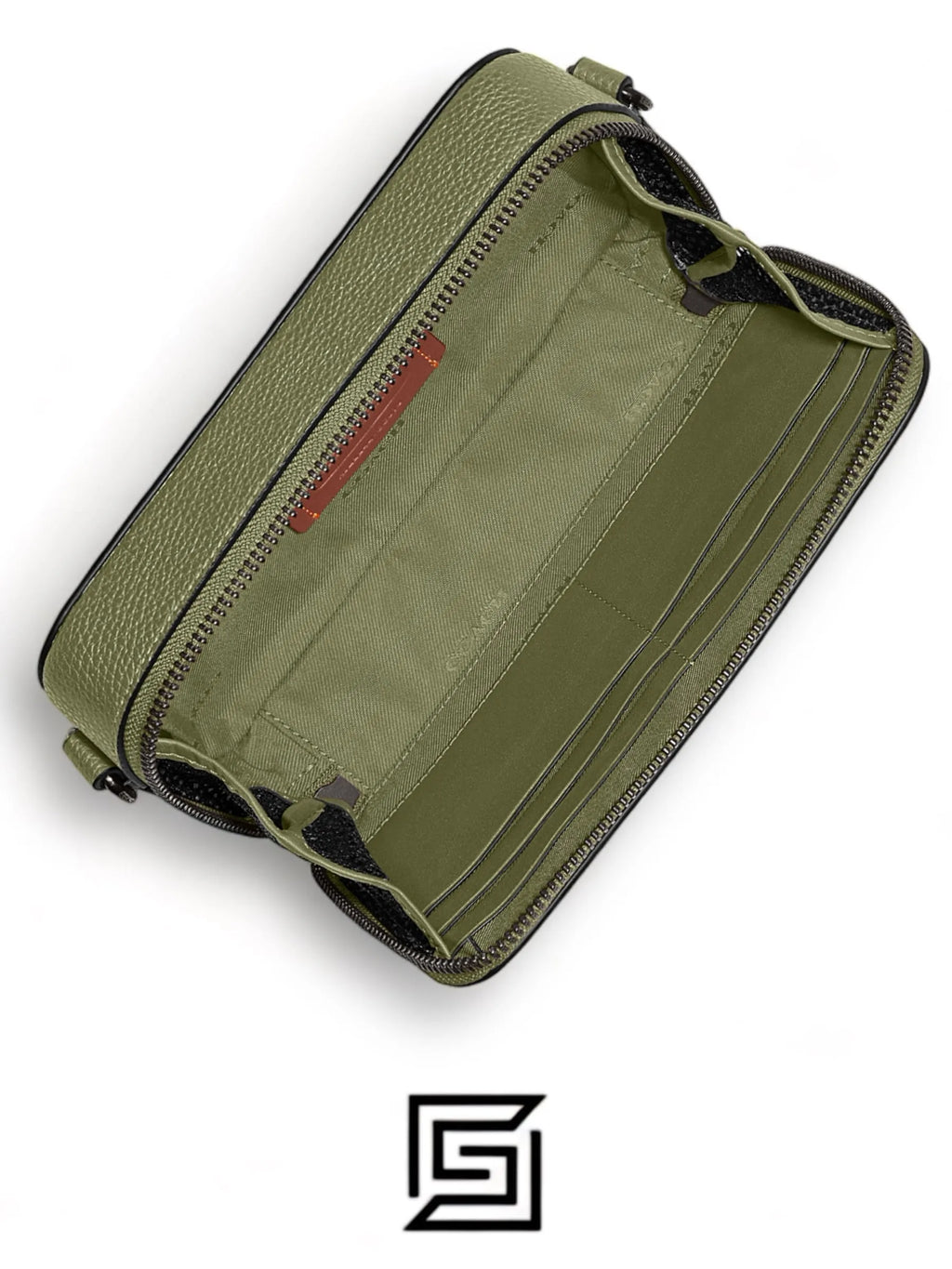Coach leather Charter Slim Crossbody Green CC070