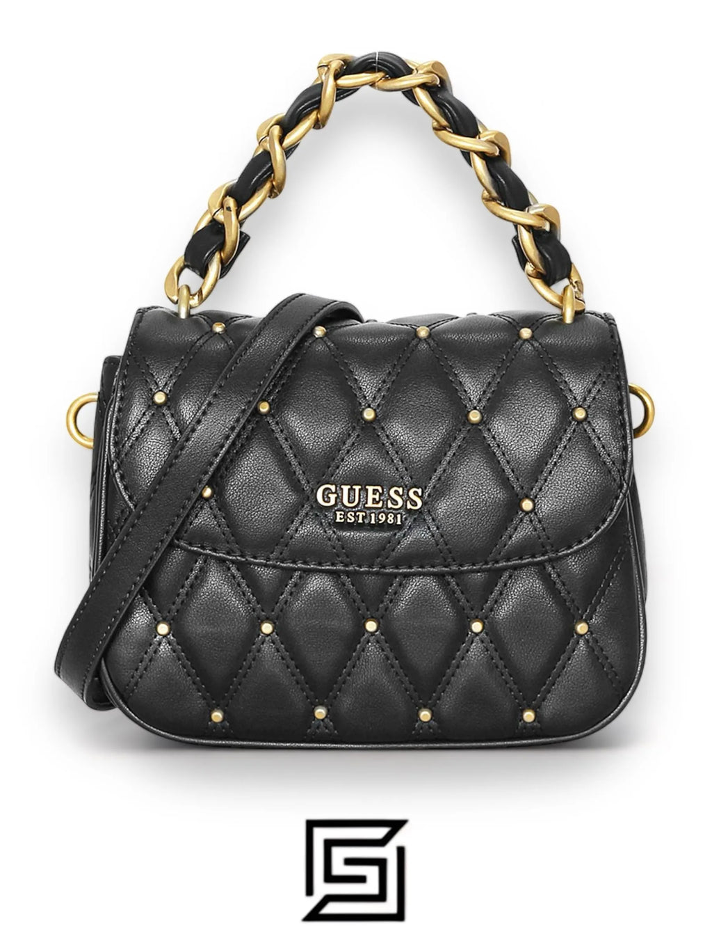 حقيبة كتف Guess Leather Triana Studs