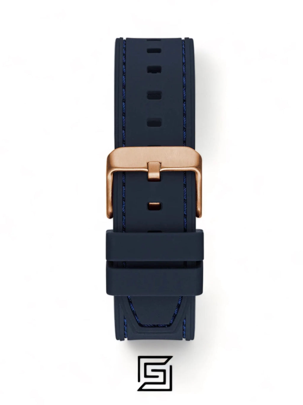 watches GUESS Mens Navy Rose Gold Tone Multi-function Watch GW0571G2