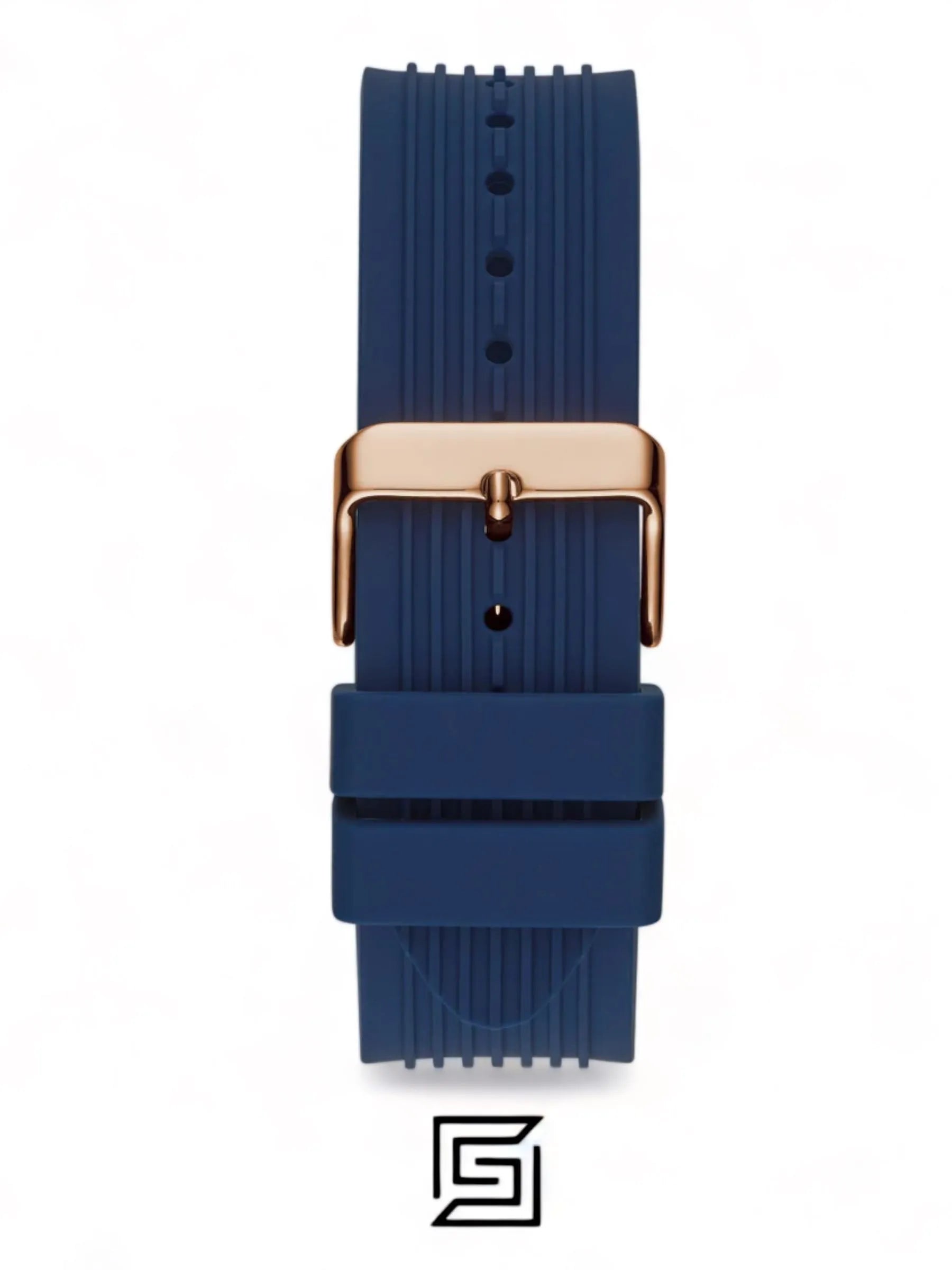original-watches GUESS Mens Blue Rose Gold Tone Multi-function Watch GW0057G2