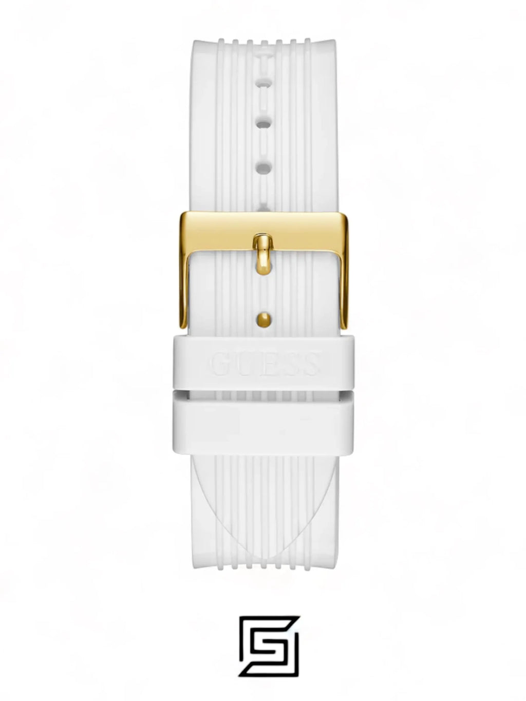 Guess original-watches ساعة بيولوجية بيضاء وذهبية صديقة للبيئة GW0409L2